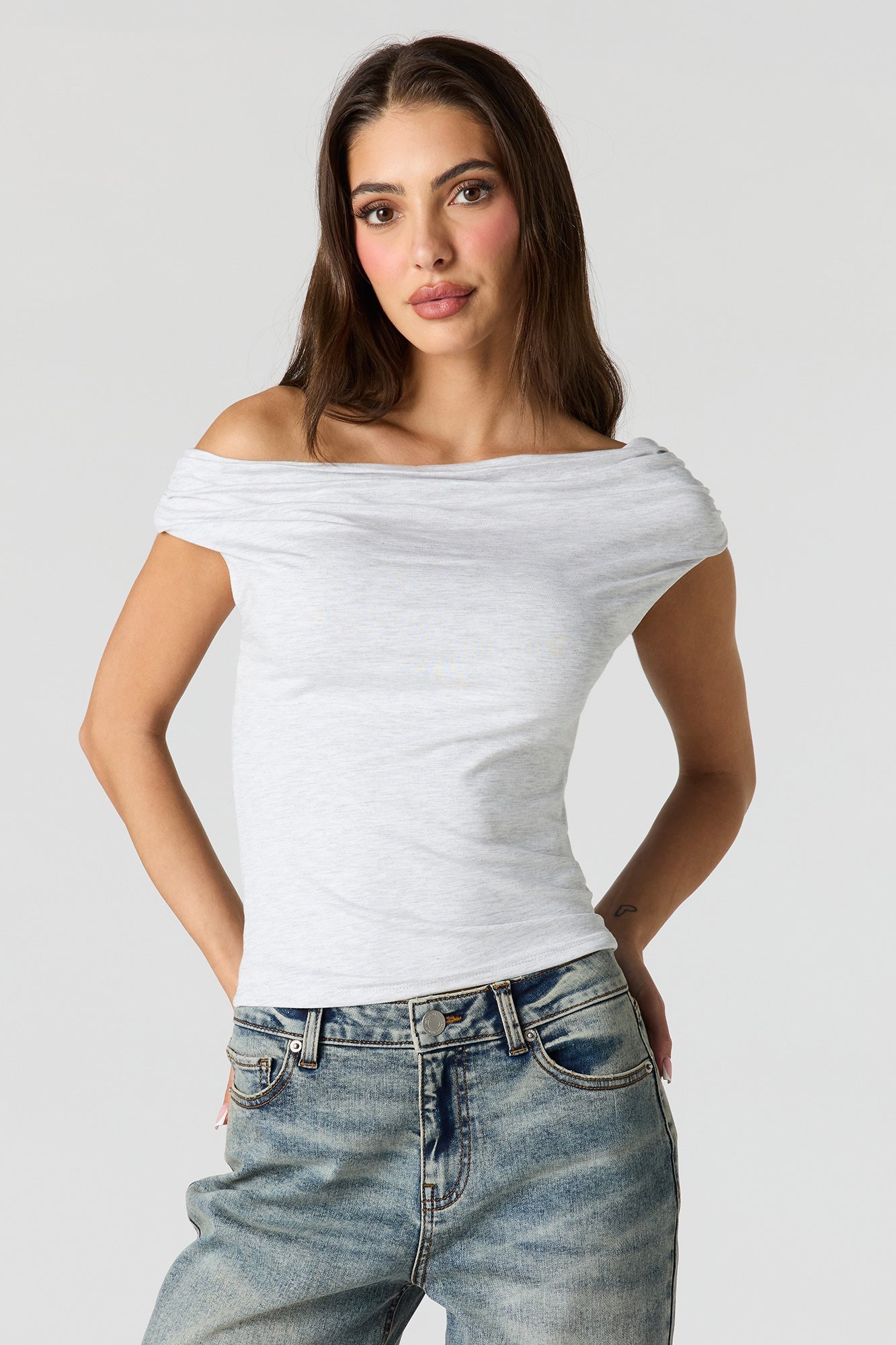 Off Shoulder Ruched Top