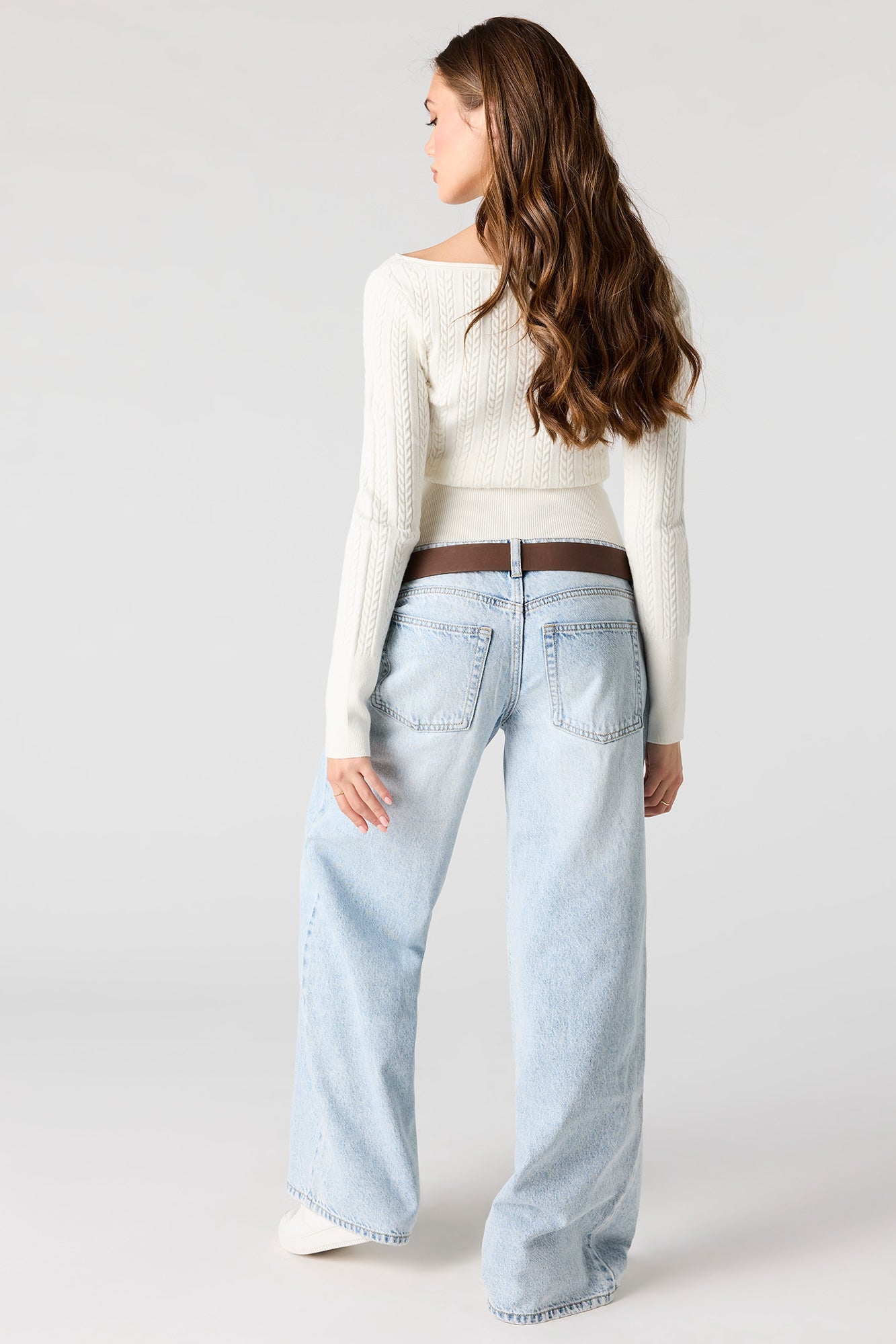 London Low-Rise Super Baggy Belted Jean