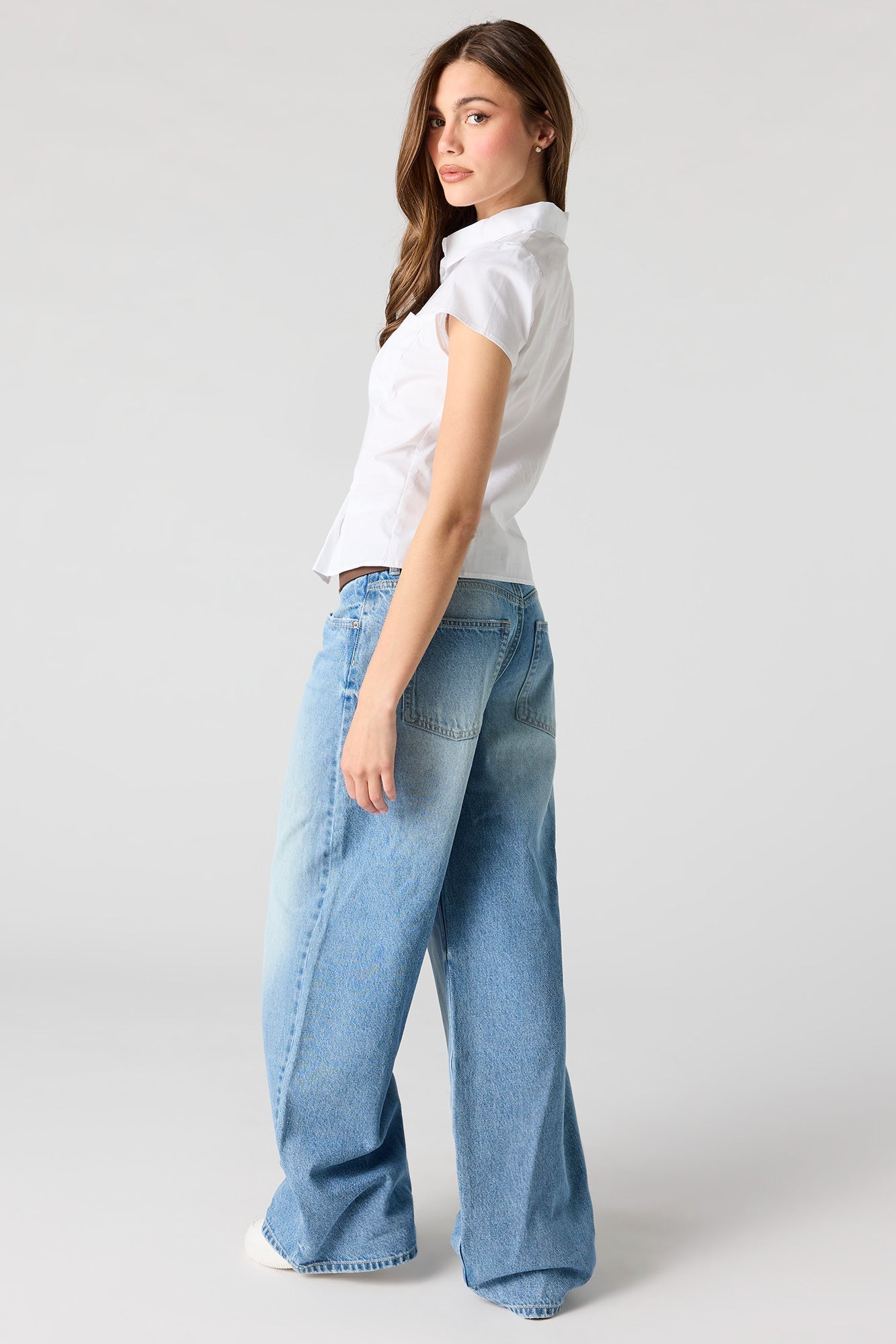 London Low-Rise Super Baggy Belted Jean