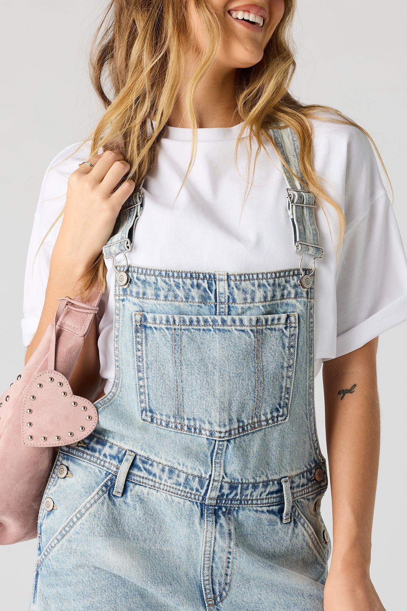 Wide Leg Denim Overalls