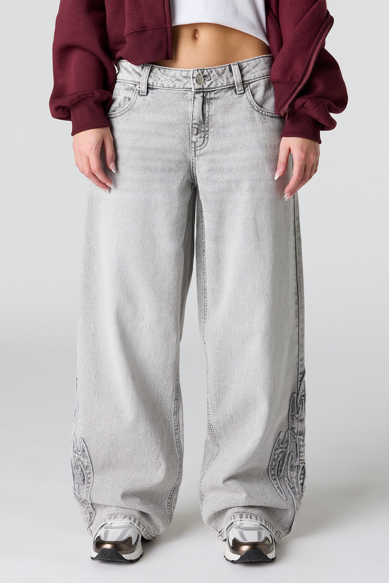 London Low Rise Super Baggy Patched Jean