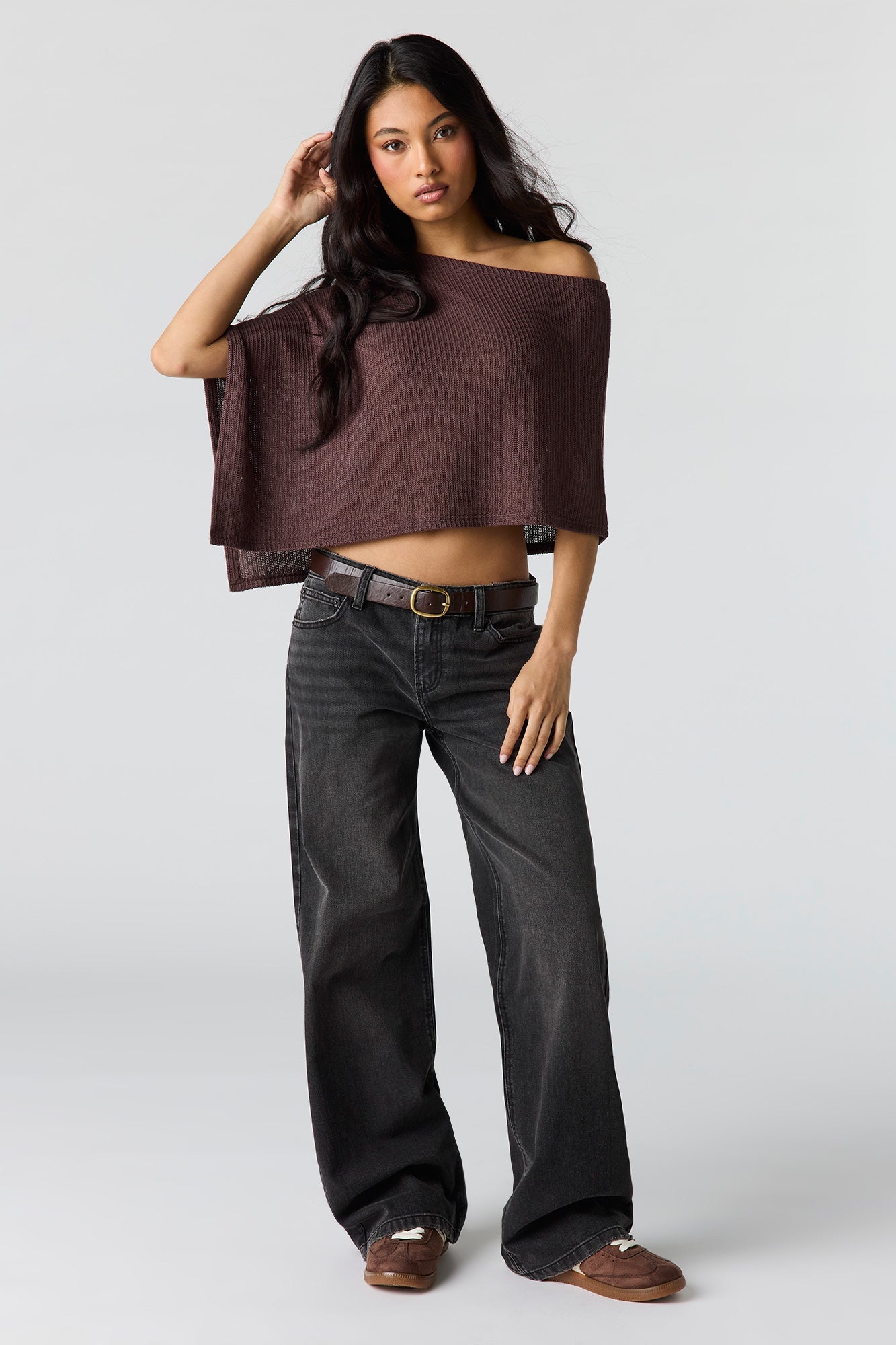 Brooklyn Belted Low Rise Baggy Jean
