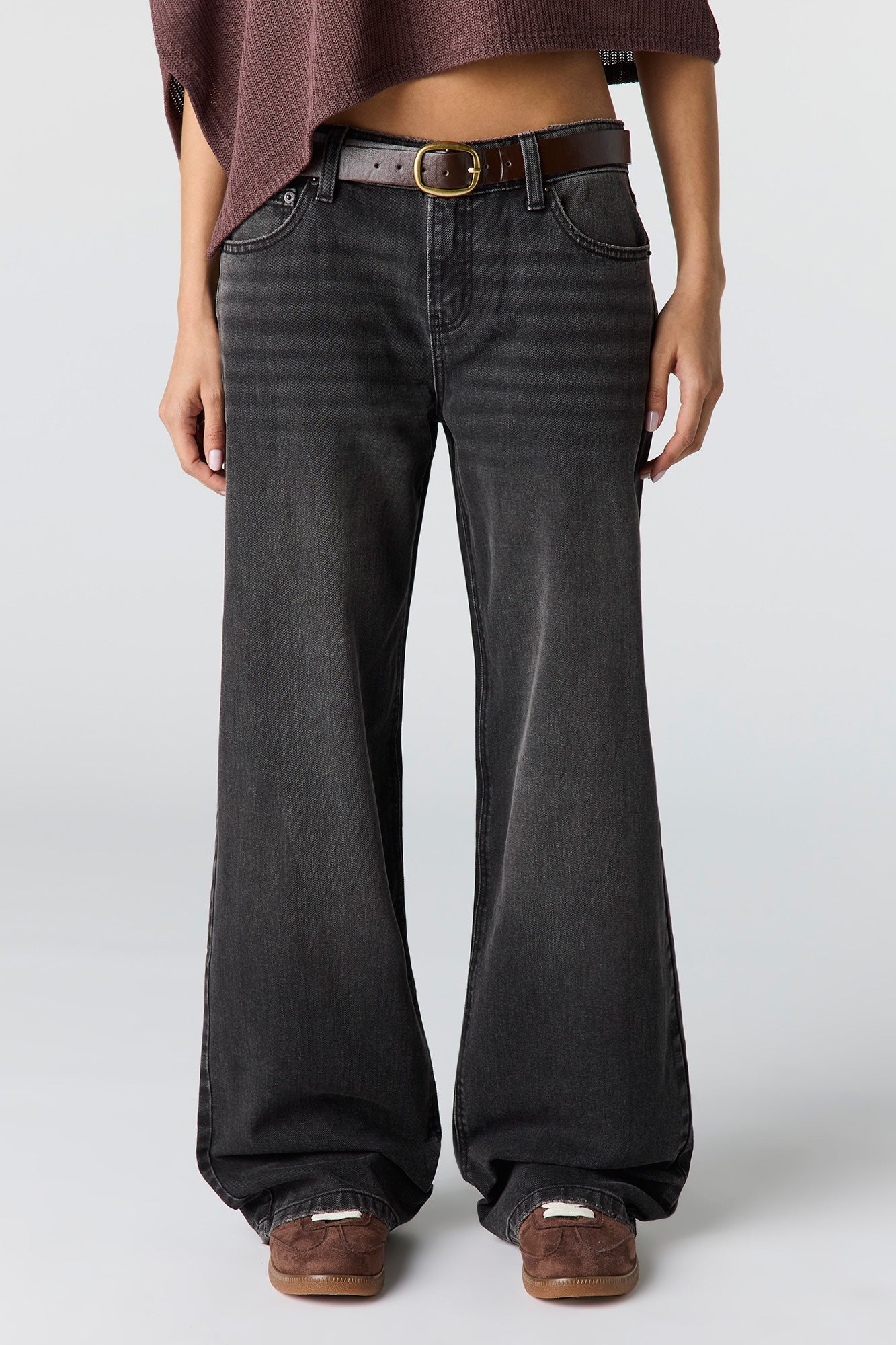 Brooklyn Belted Low Rise Baggy Jean
