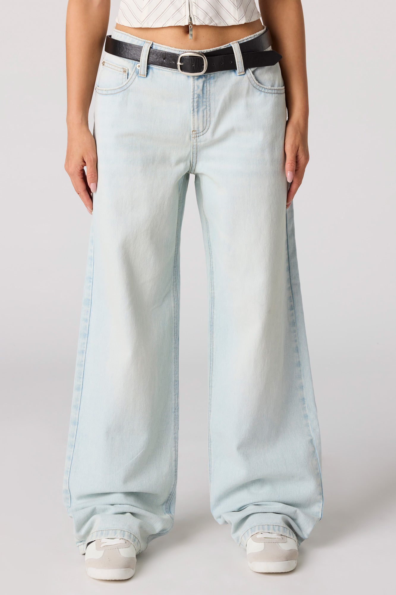 Brooklyn Belted Low Rise Baggy Jean