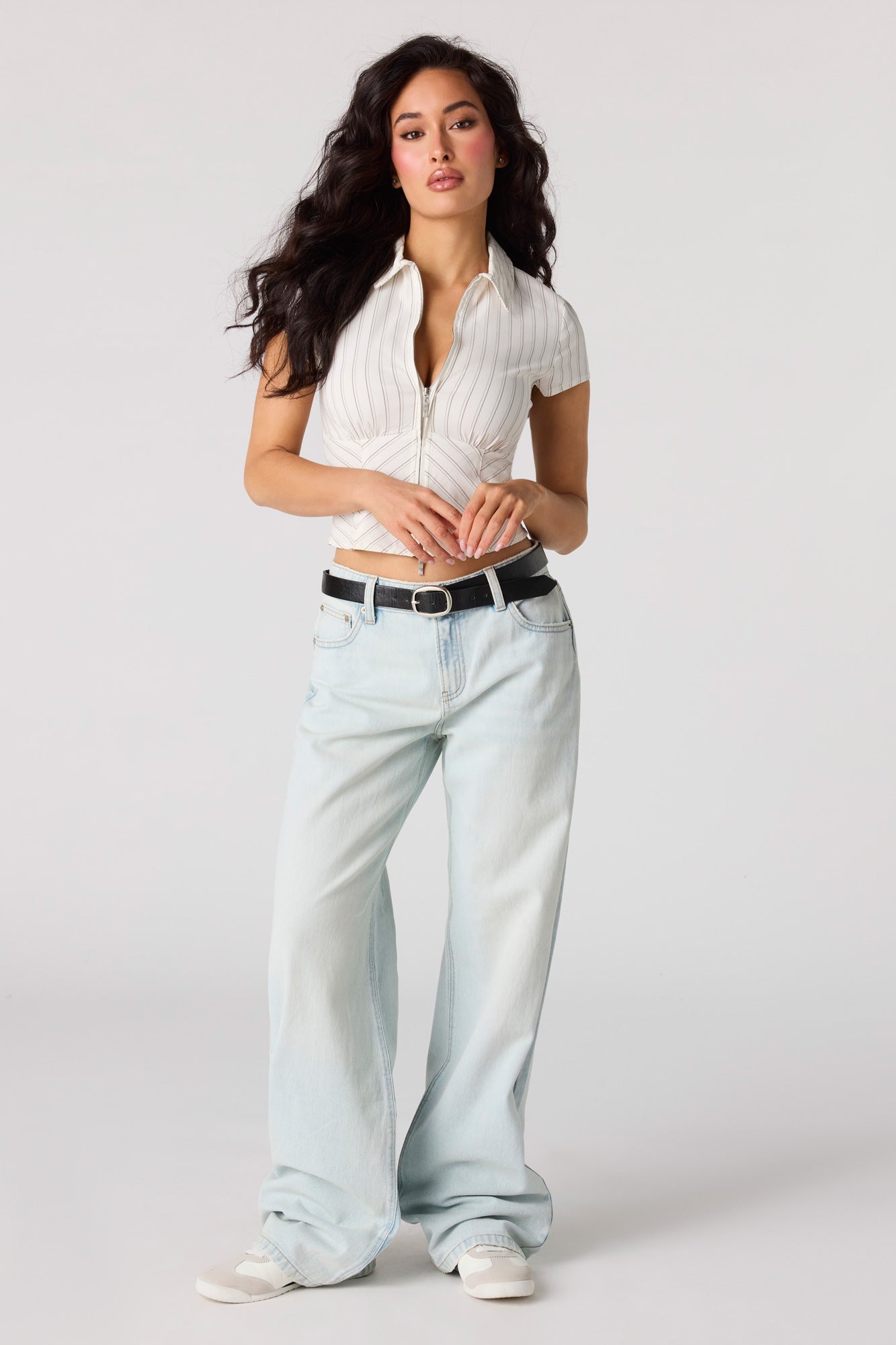 Brooklyn Belted Low Rise Baggy Jean