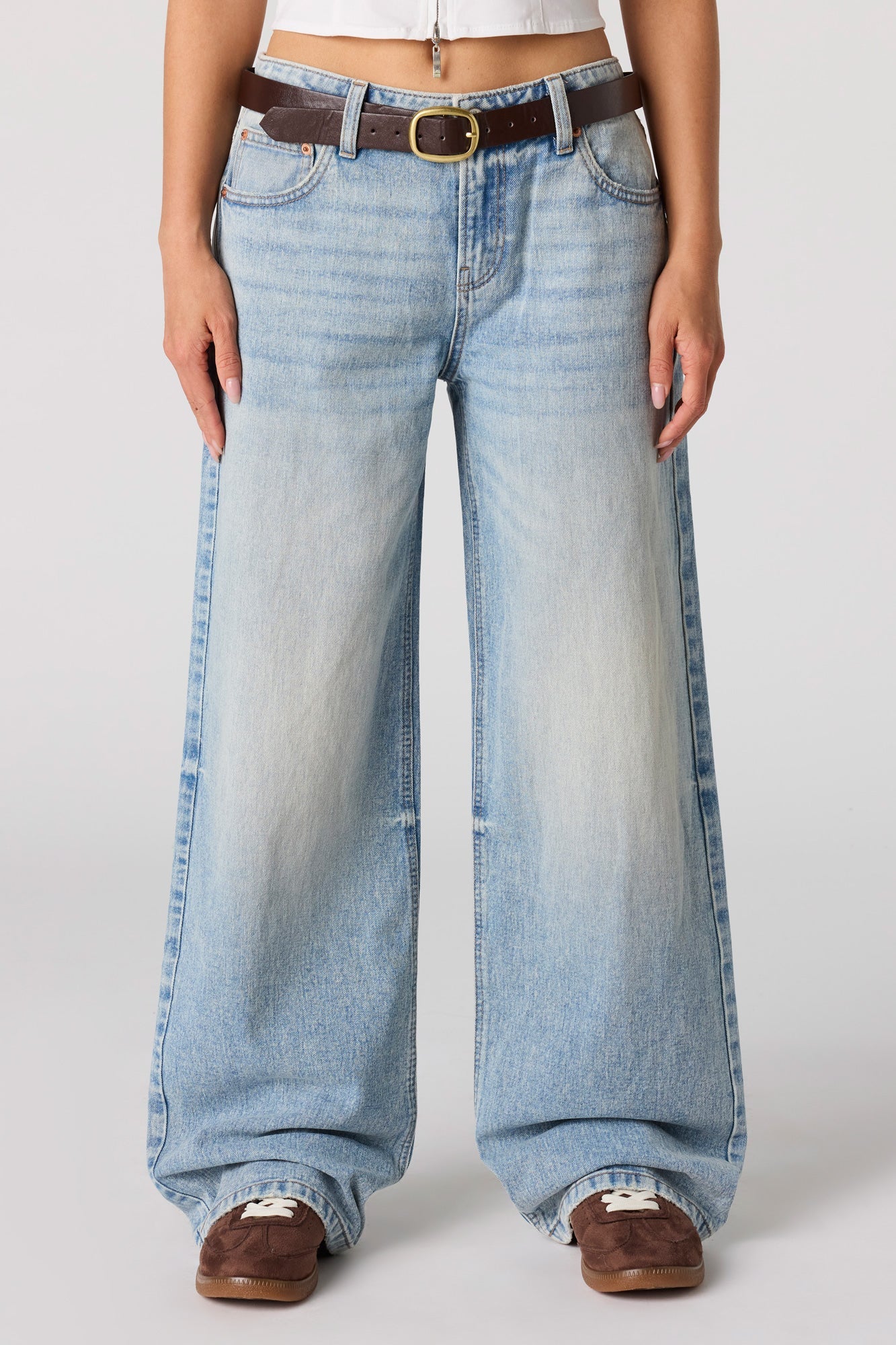 Brooklyn Belted Low Rise Baggy Jean