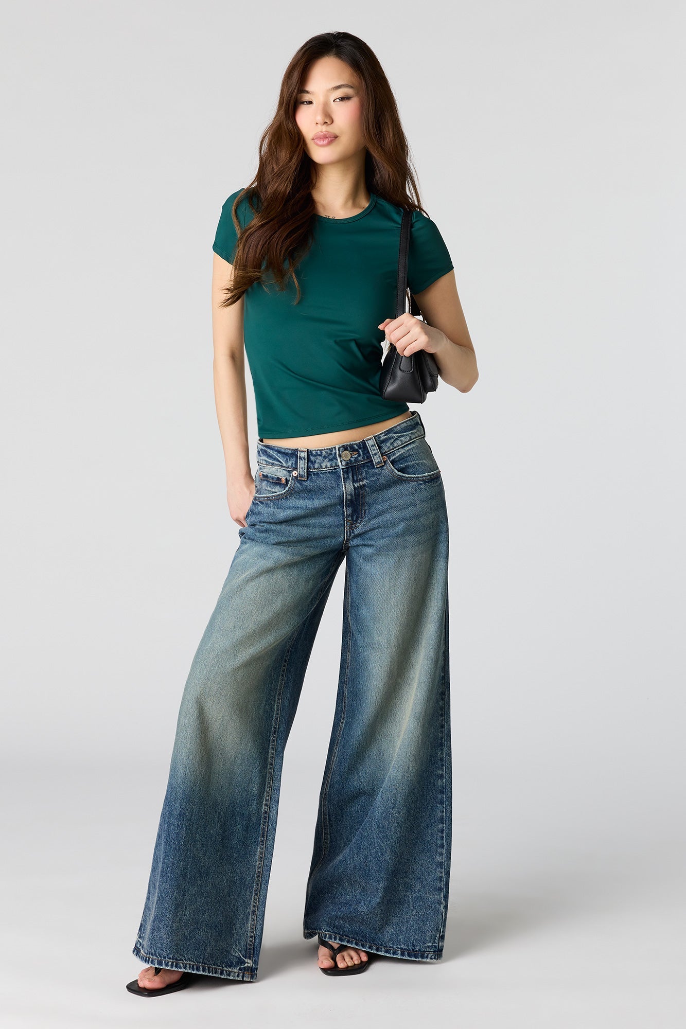 Low Rise Superwide Leg Jean