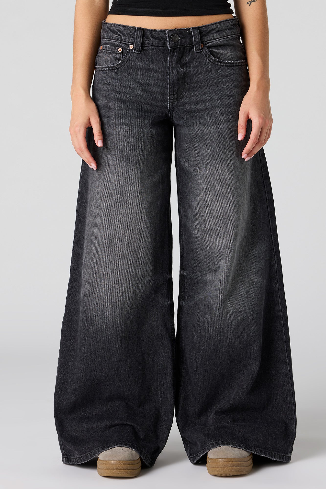 Low Rise Superwide Leg Jean