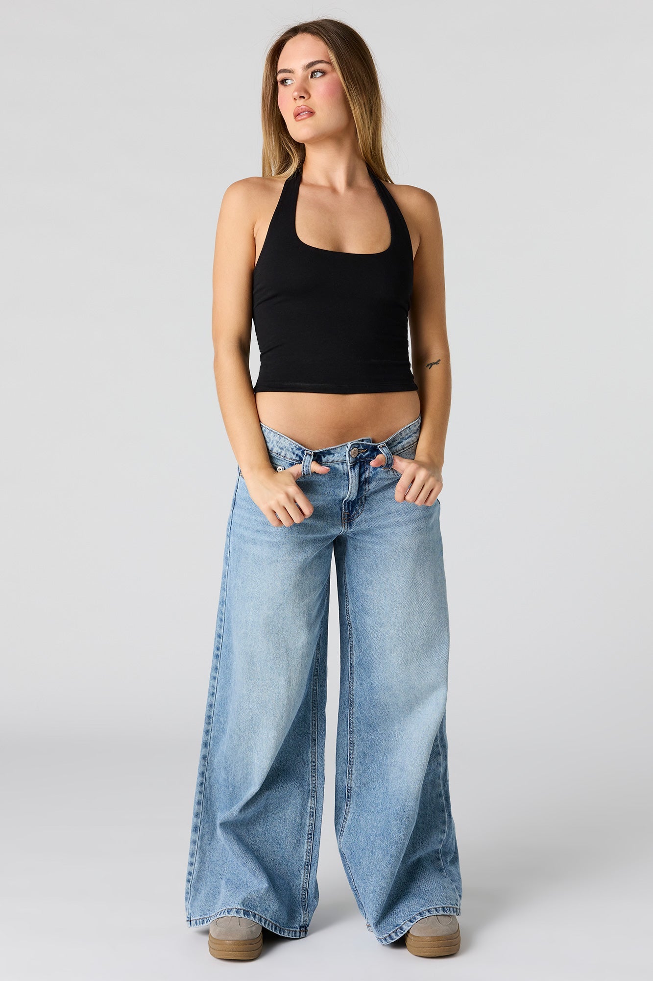 Low Rise Superwide Leg Jean