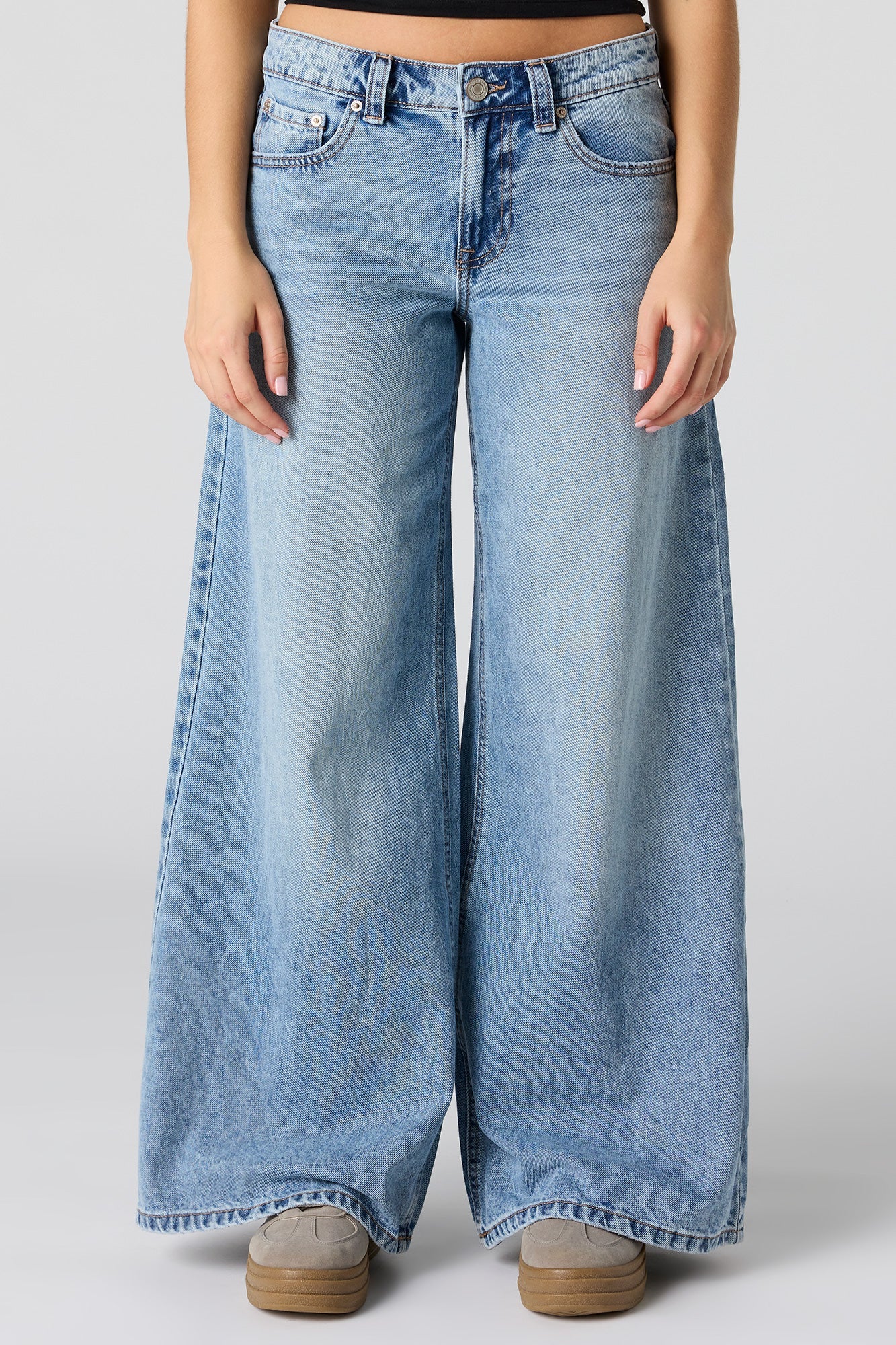 Low Rise Superwide Leg Jean