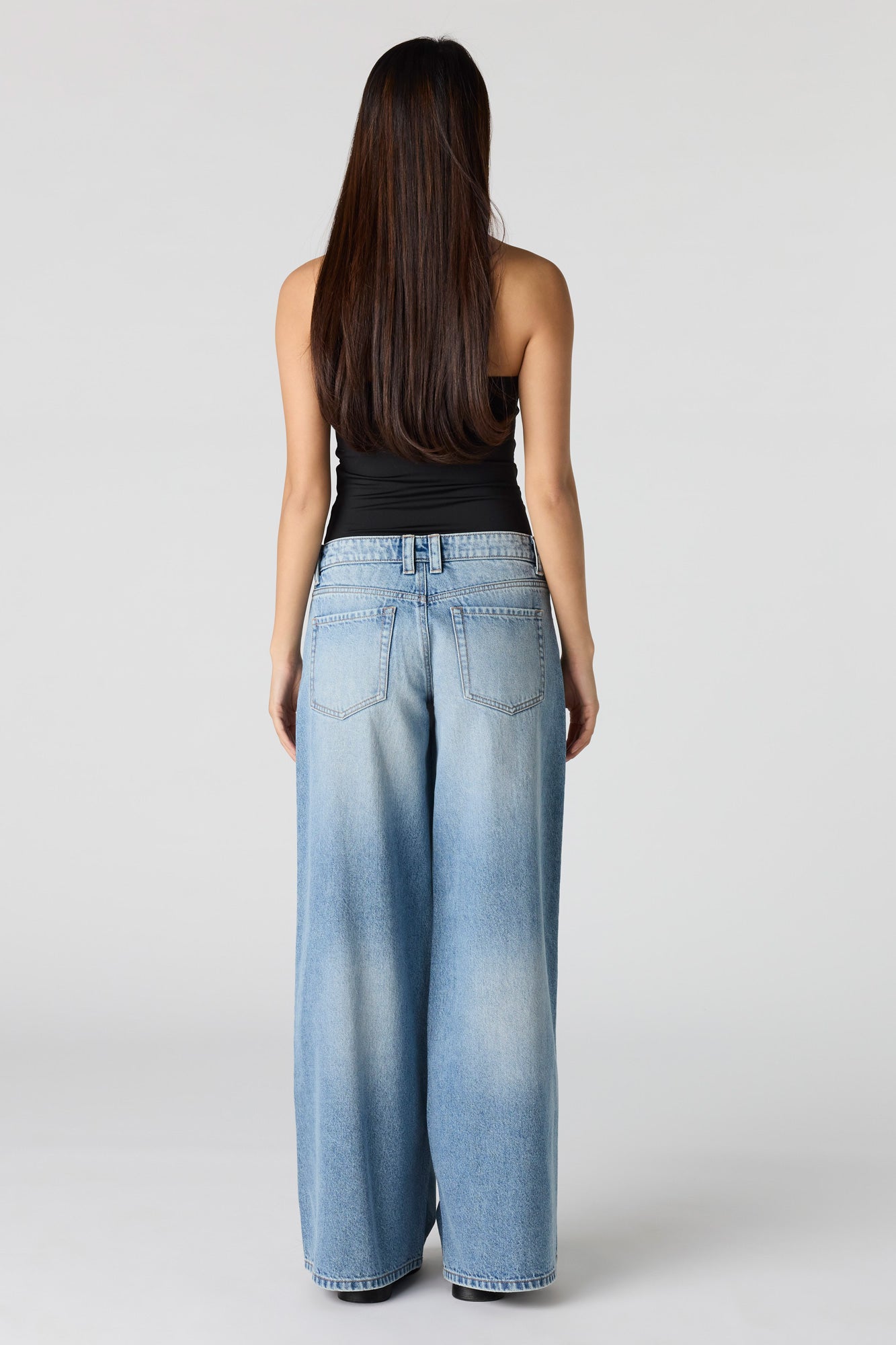 Mid Rise Superwide Leg Jean