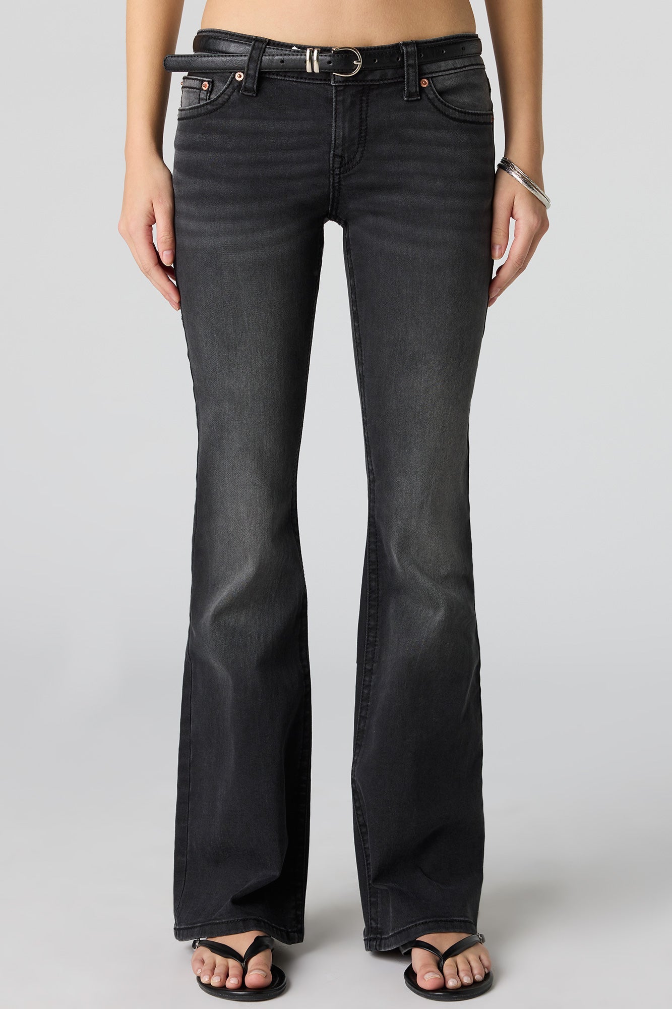 Stretch Low Rise Flare Jean