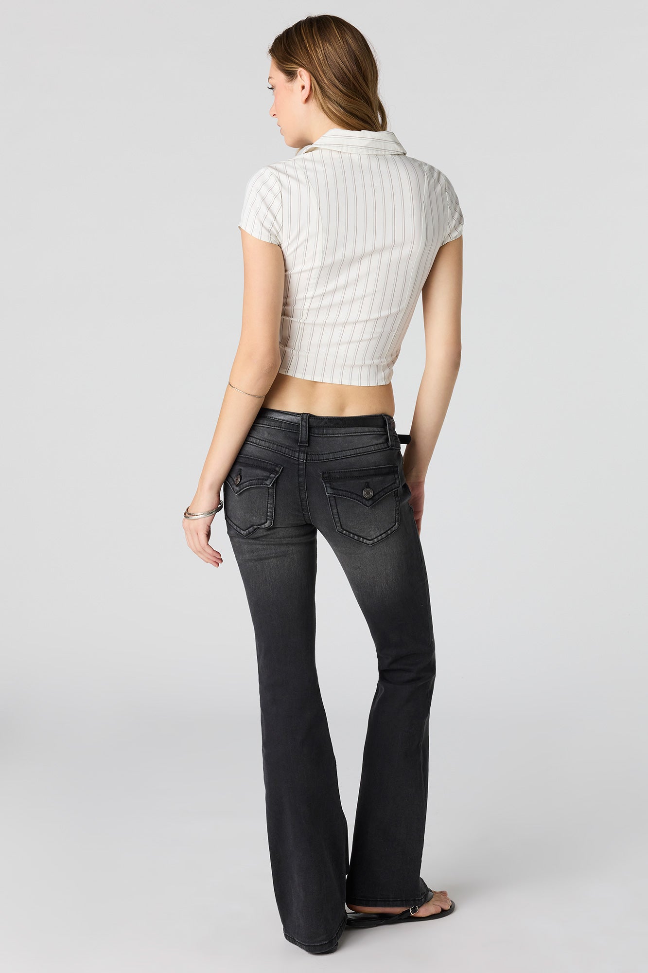 Stretch Low Rise Flare Jean