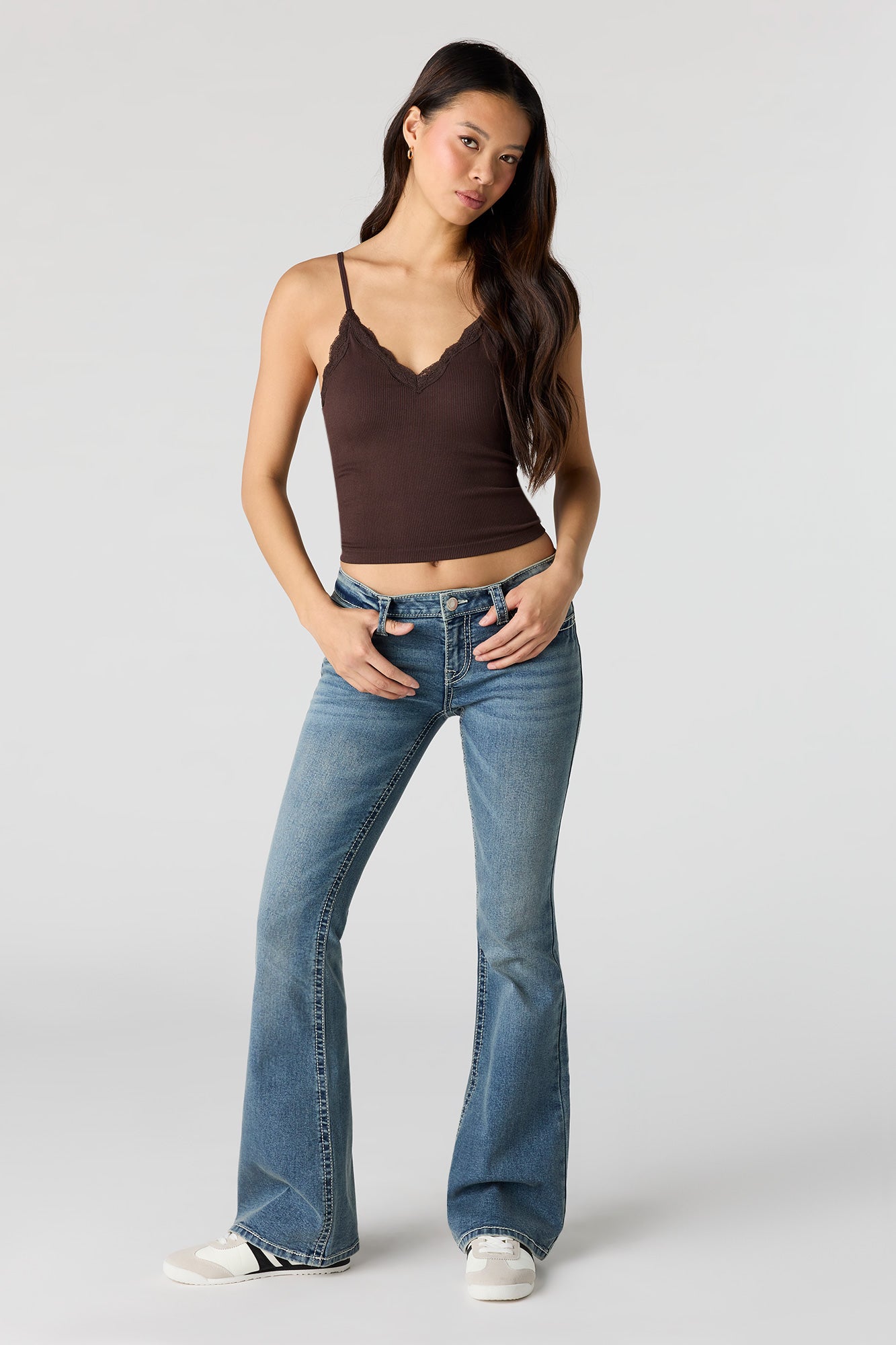 Stretch Low Rise Flare Jean