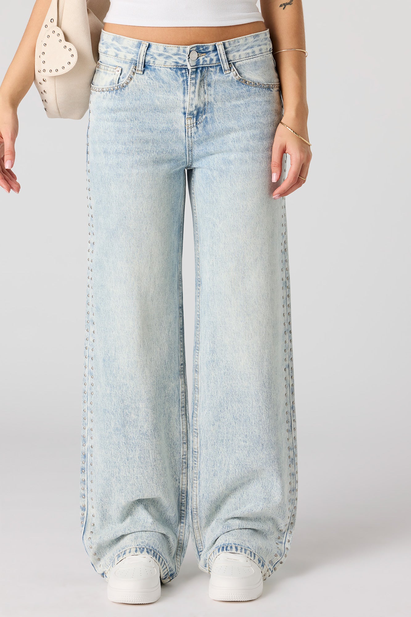 Brooklyn Low Rise Studded Baggy Jean
