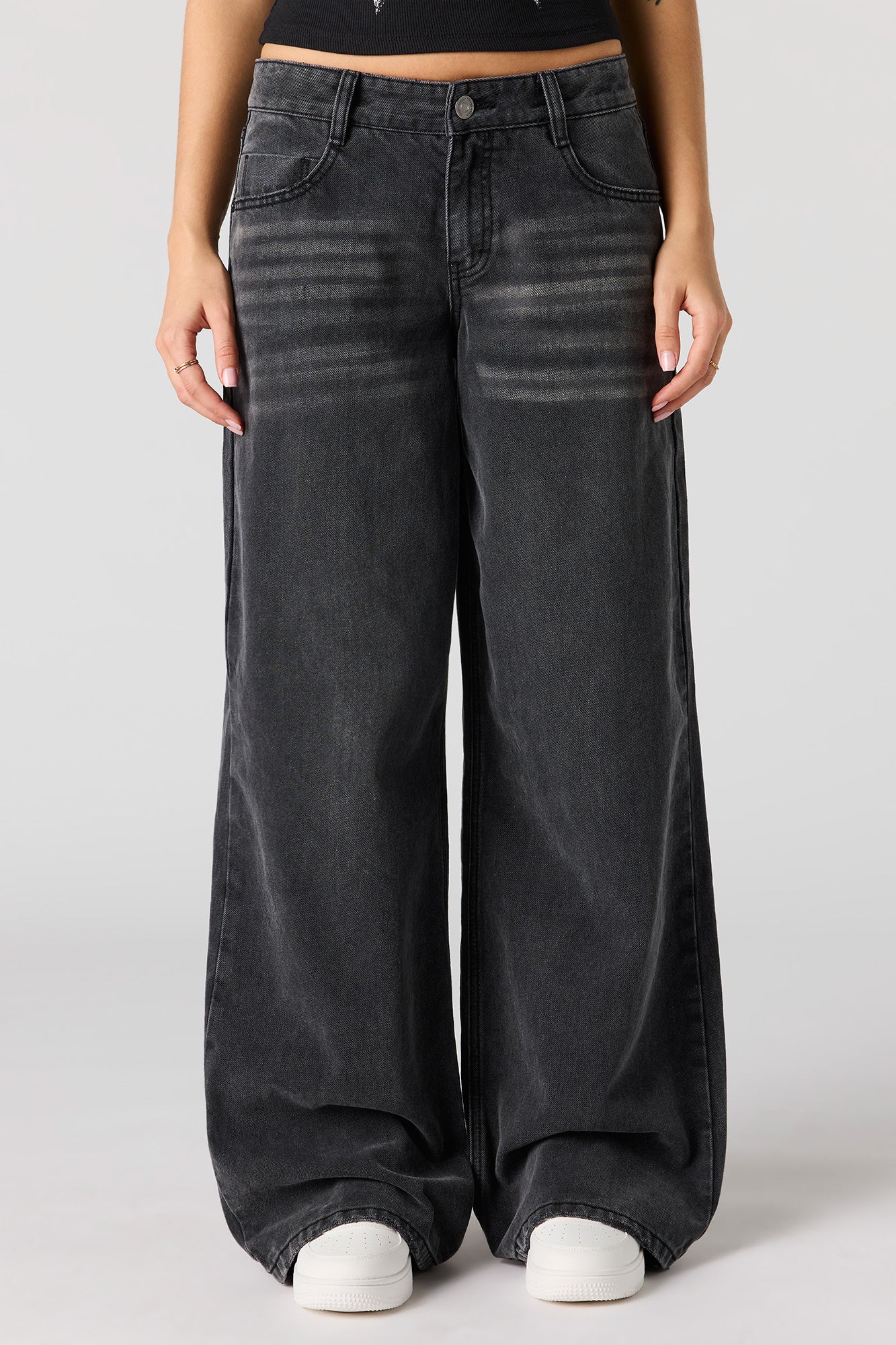 London Low Rise Studded Super Baggy Jean