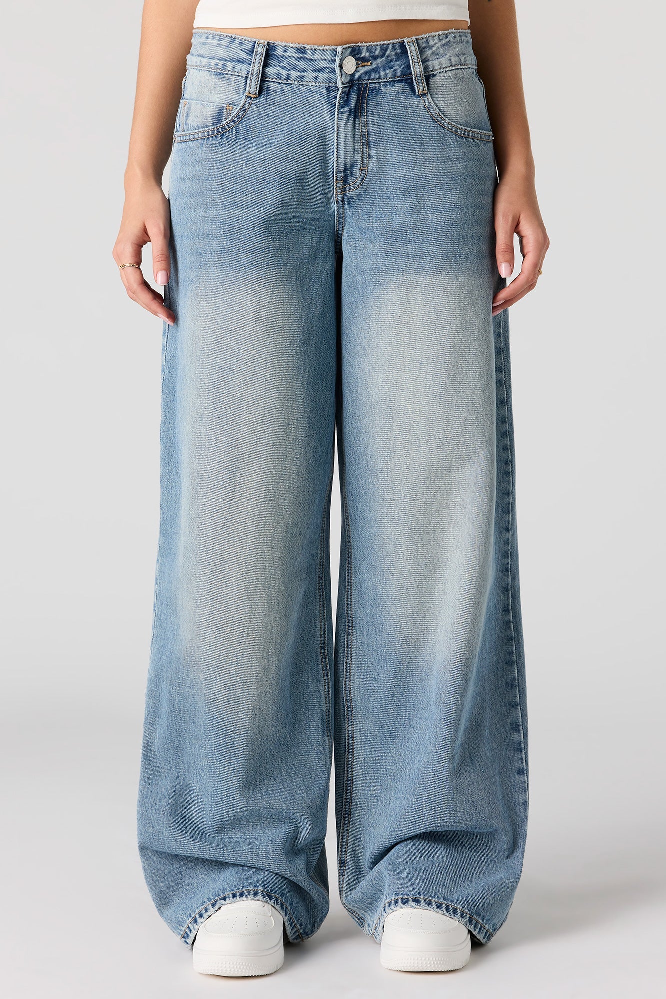 London Low Rise Studded Super Baggy Jean