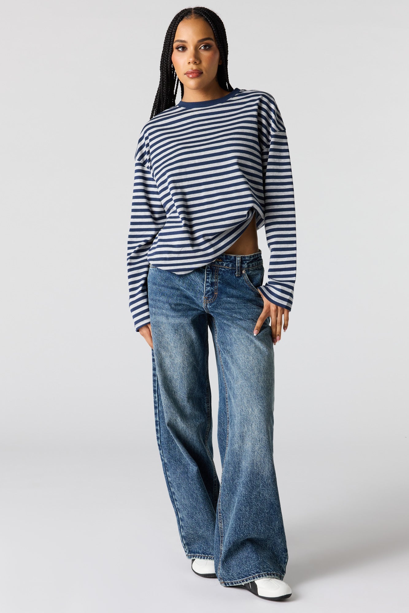London Low Rise Printed Super Baggy Jean