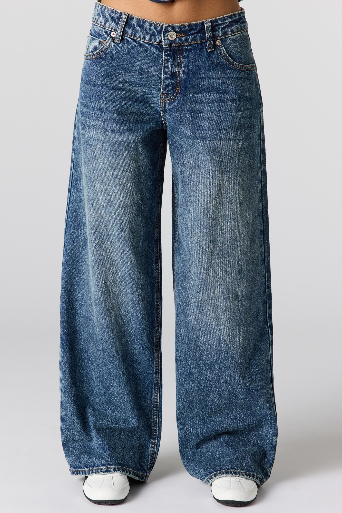 London Low Rise Printed Super Baggy Jean