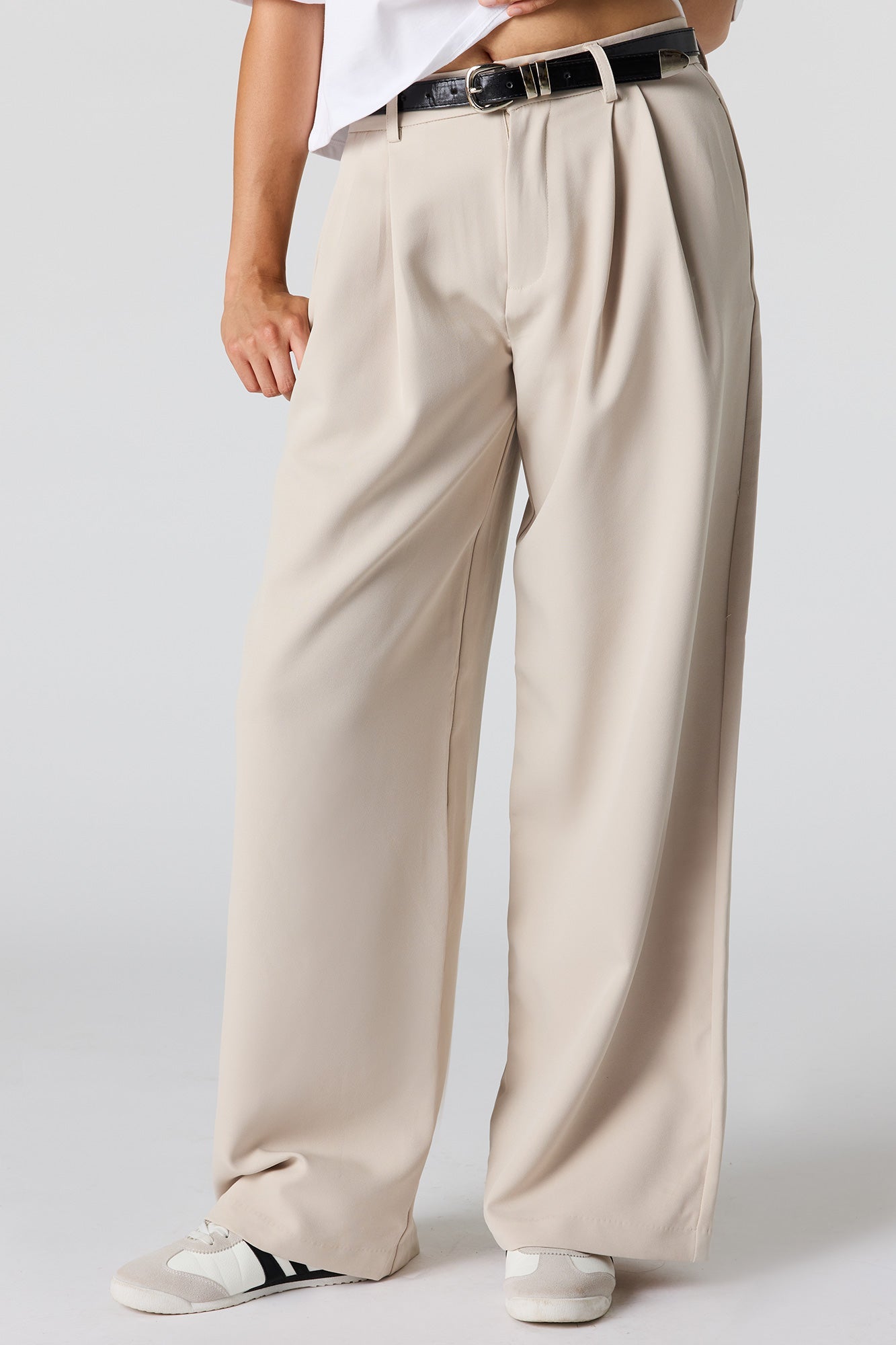 Belted Baggy Dress Pant