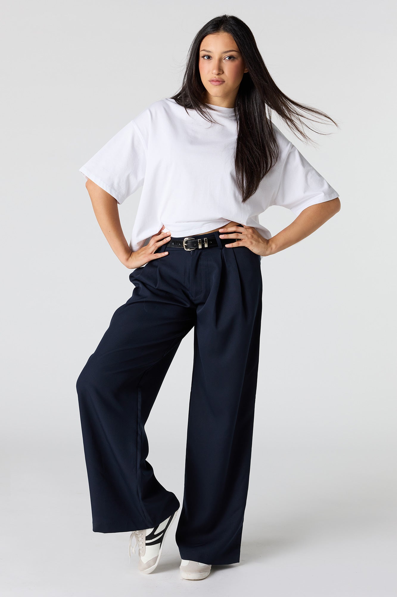 Belted Baggy Dress Pant