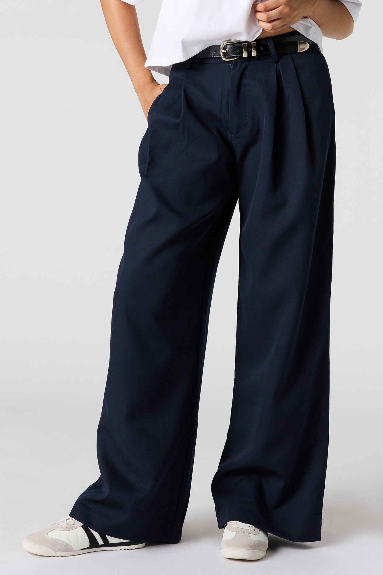 Belted Baggy Dress Pant