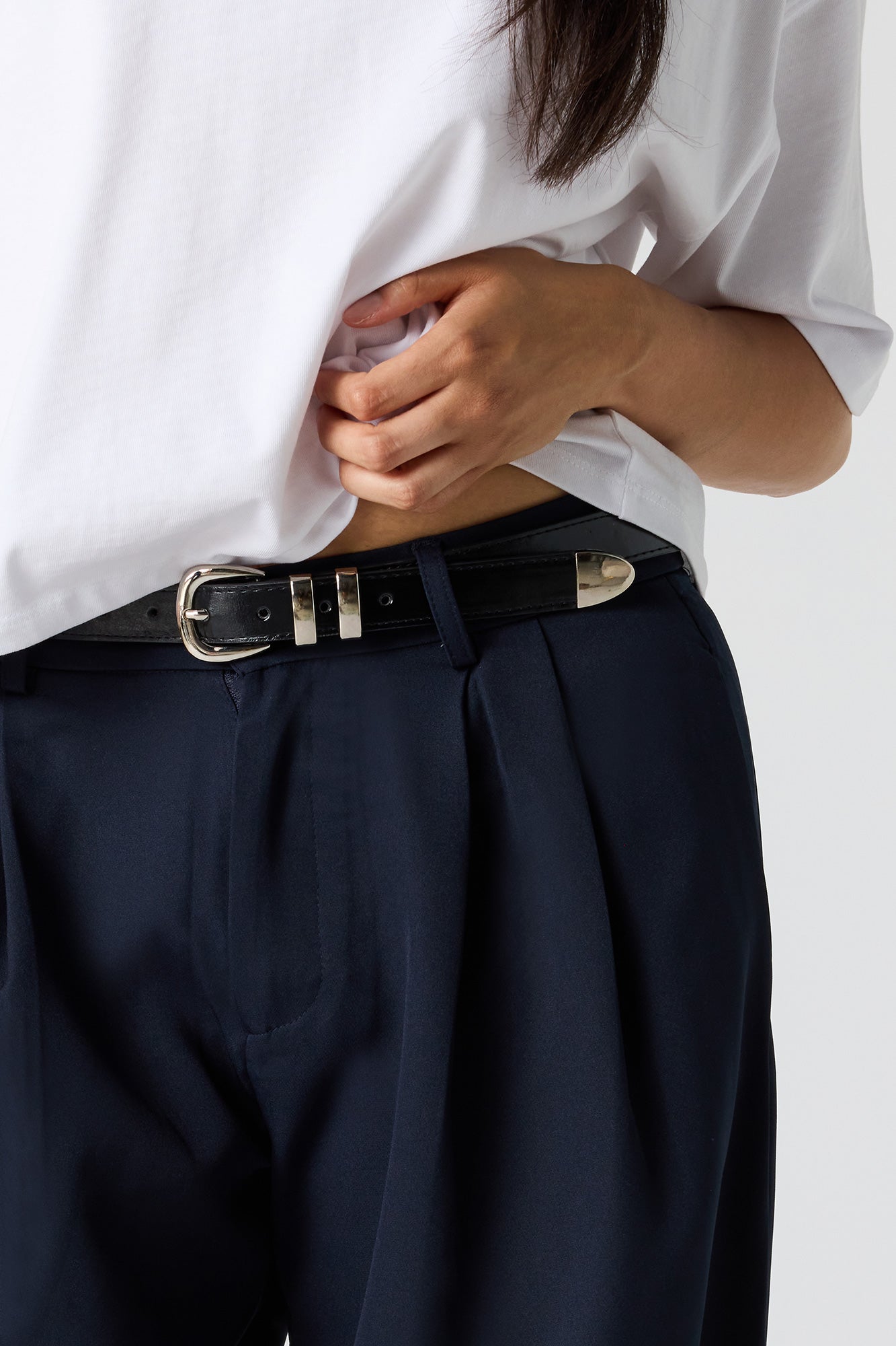 Belted Baggy Dress Pant