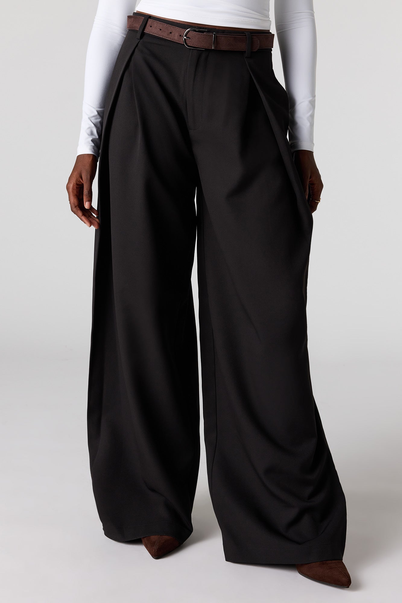 Baggy Dress Pant with Belt