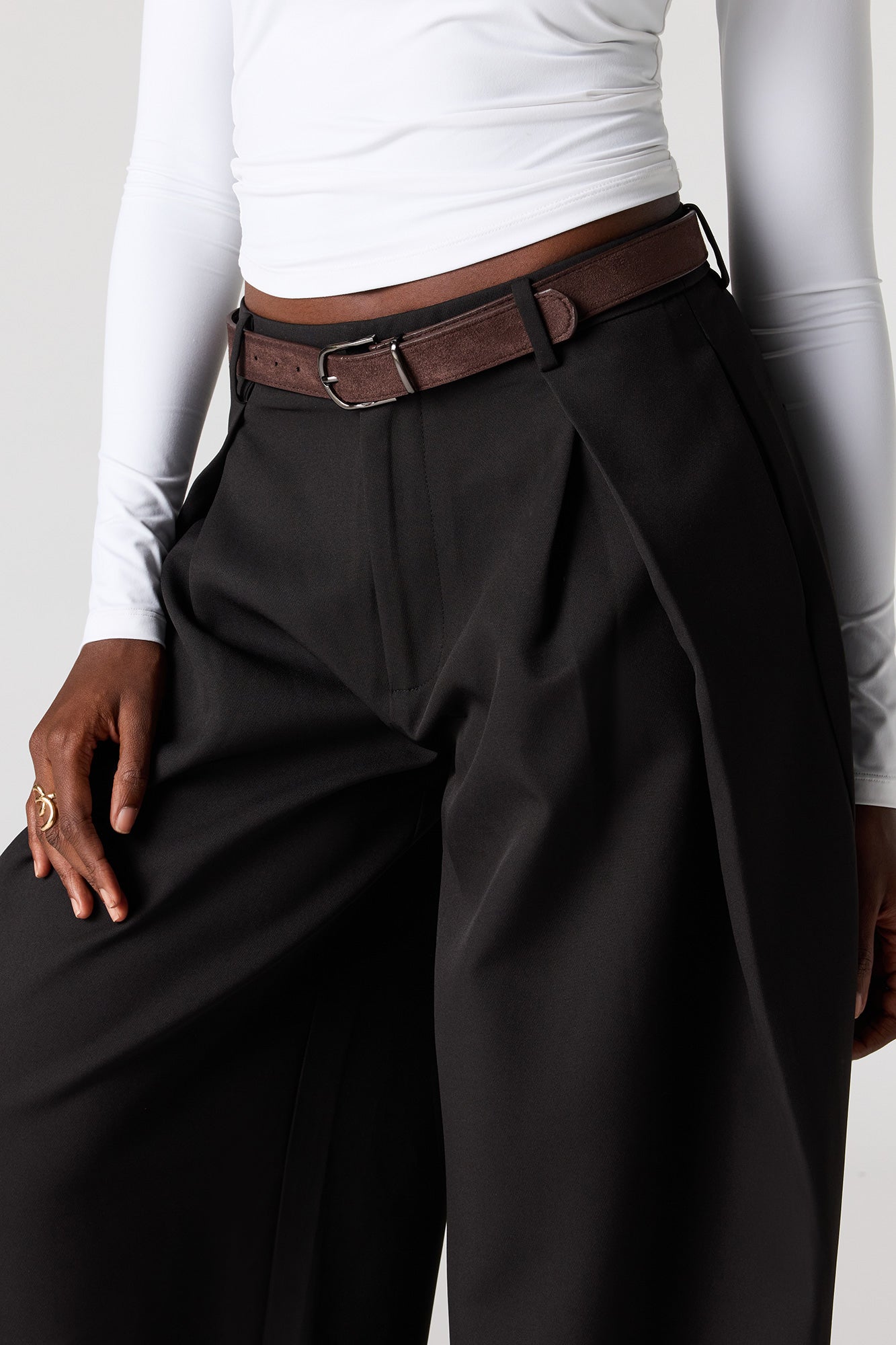 Baggy Dress Pant with Belt