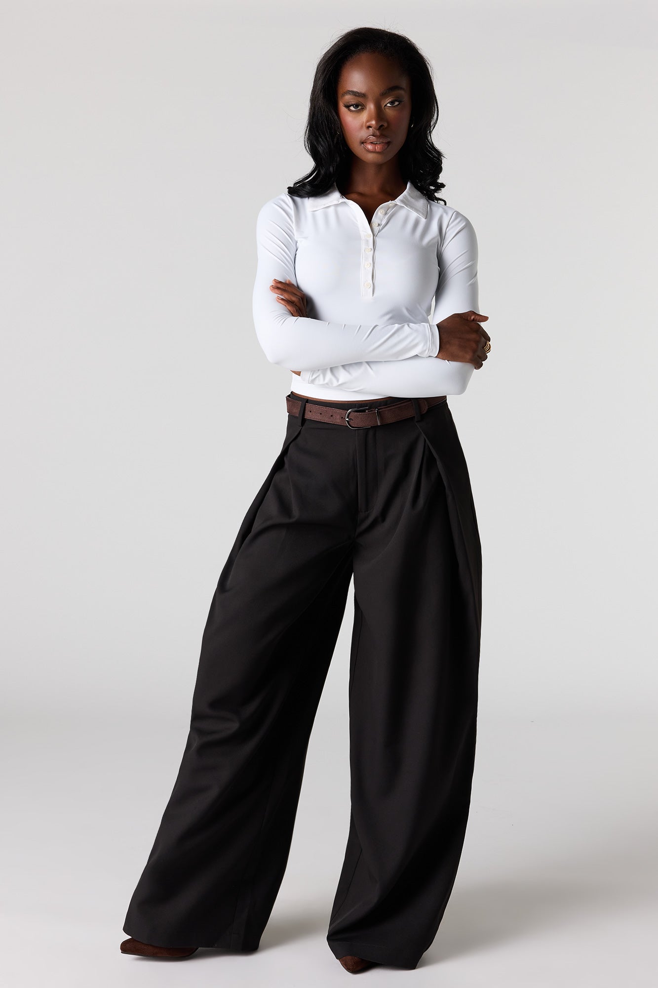 Baggy Dress Pant with Belt