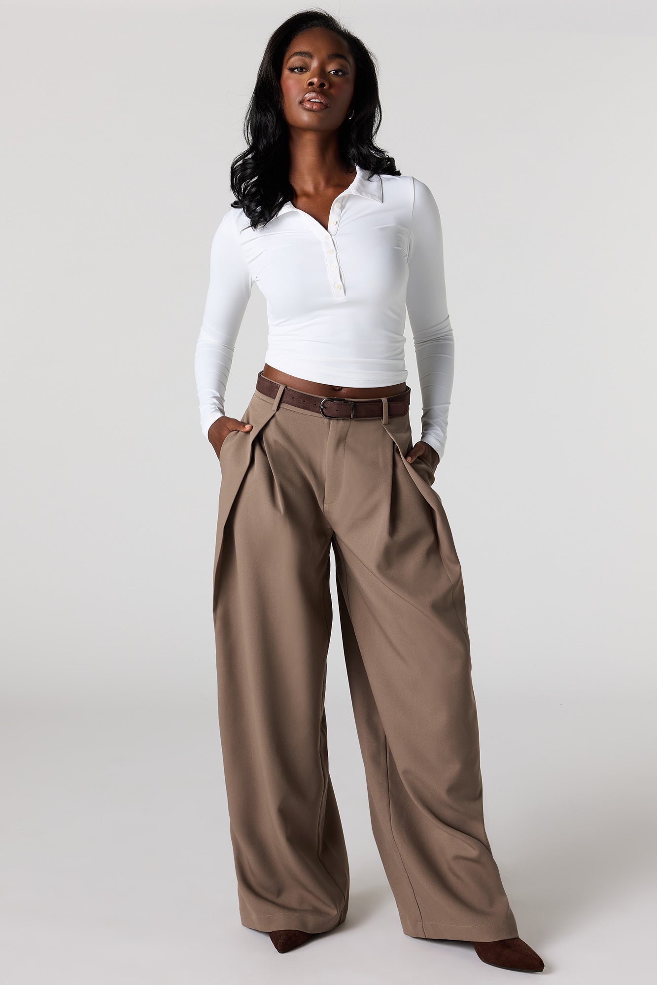 Baggy Dress Pant with Belt