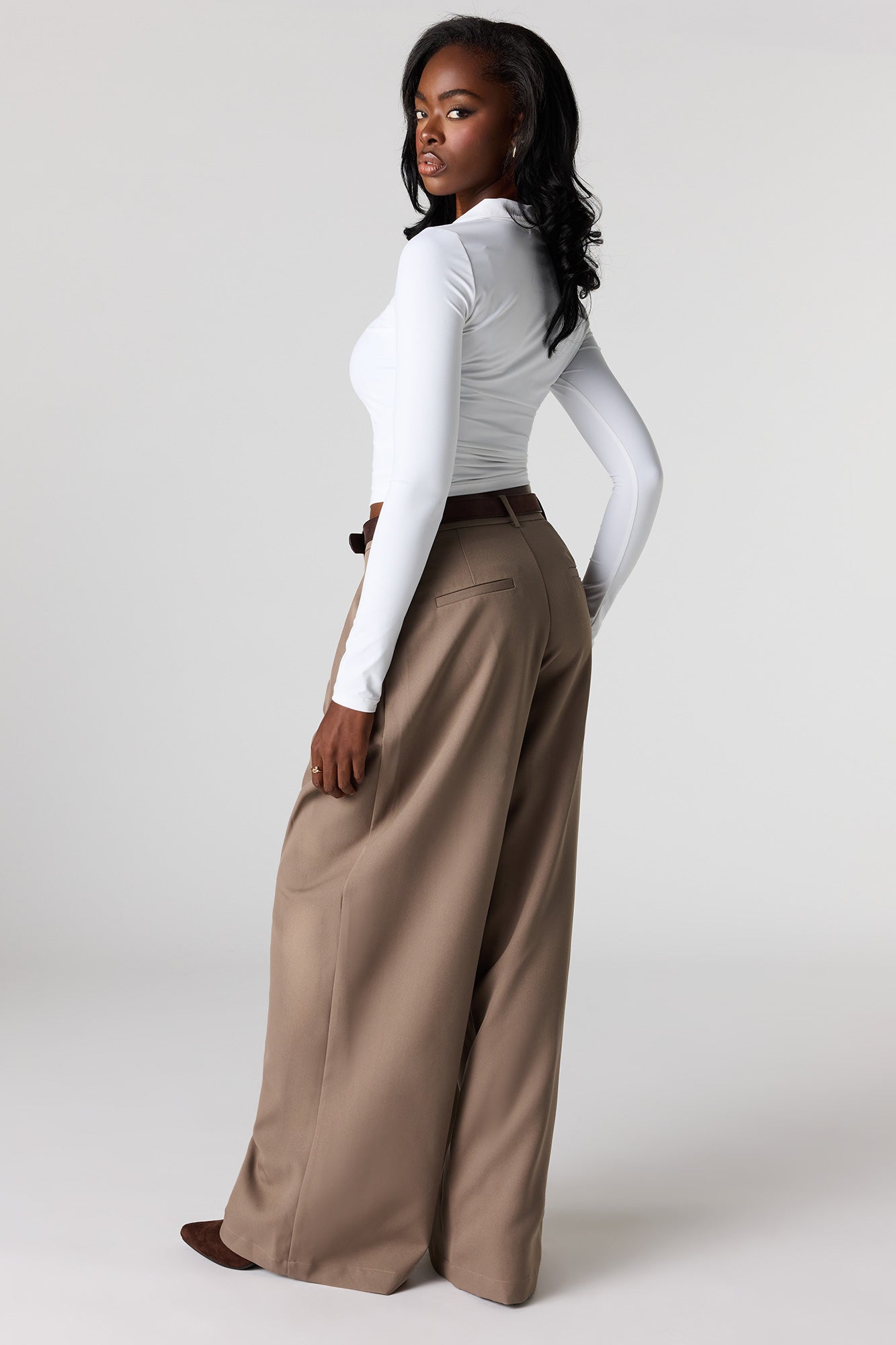 Baggy Dress Pant with Belt