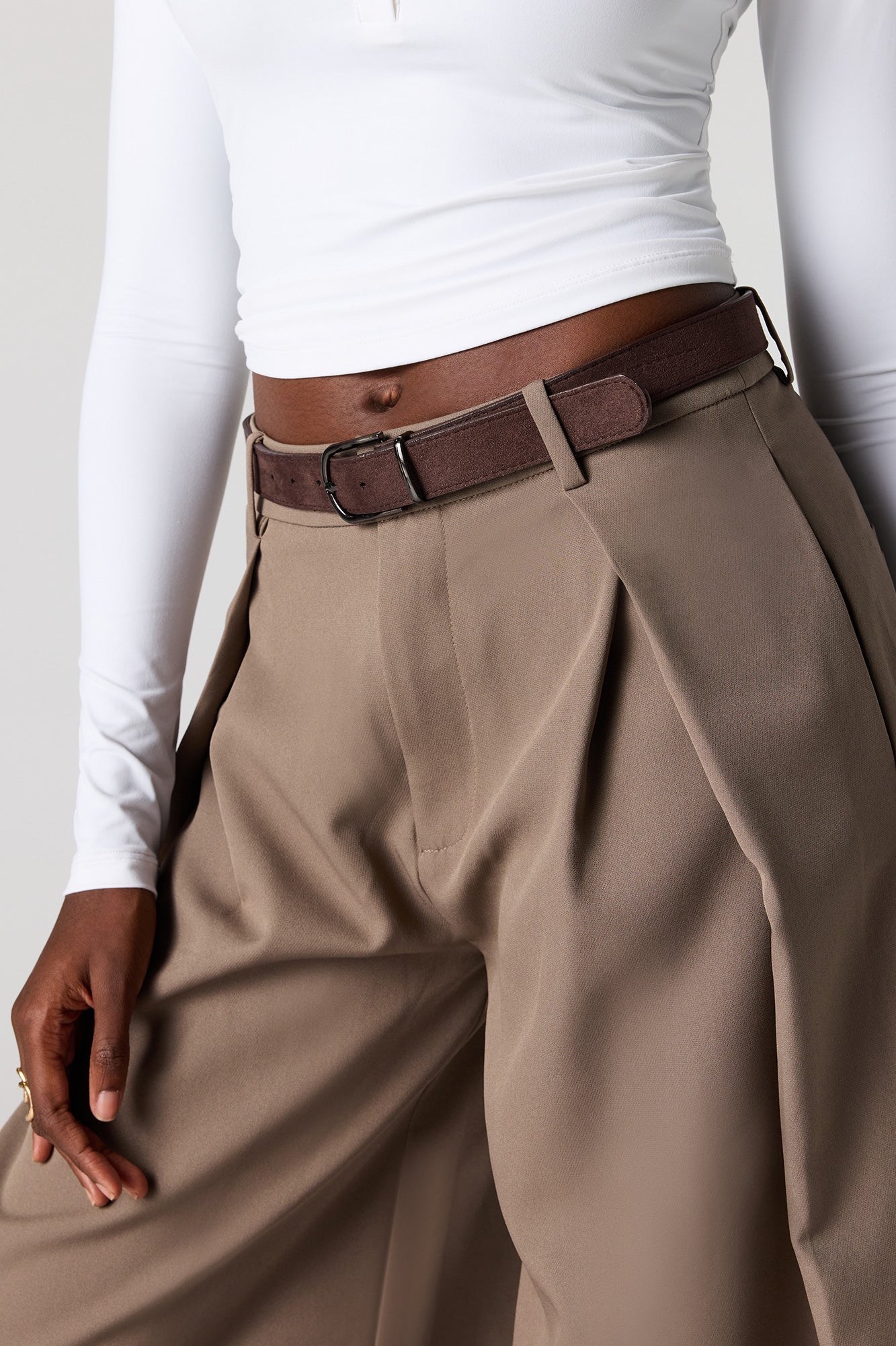 Baggy Dress Pant with Belt