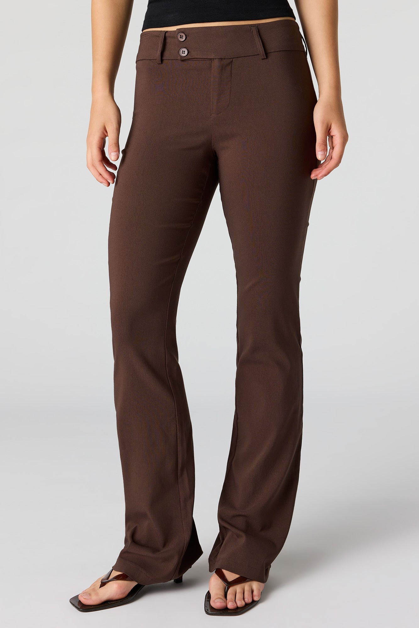 Mid Rise Flare Dress Pant