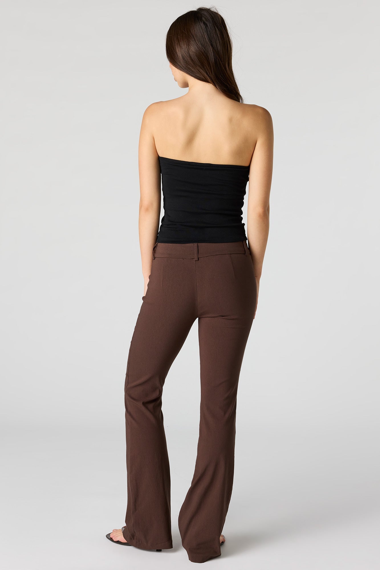Mid Rise Flare Dress Pant