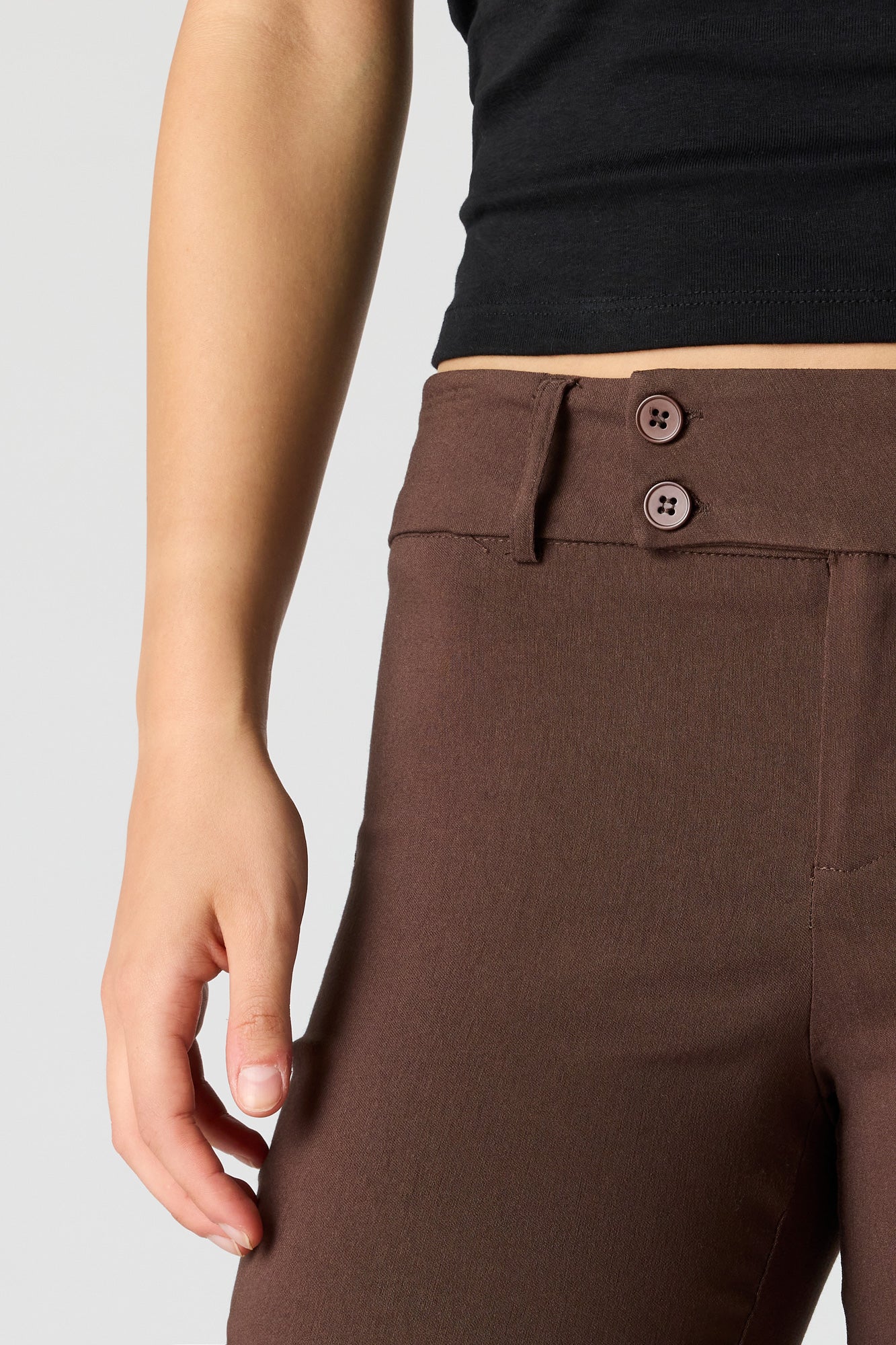 Mid Rise Flare Dress Pant