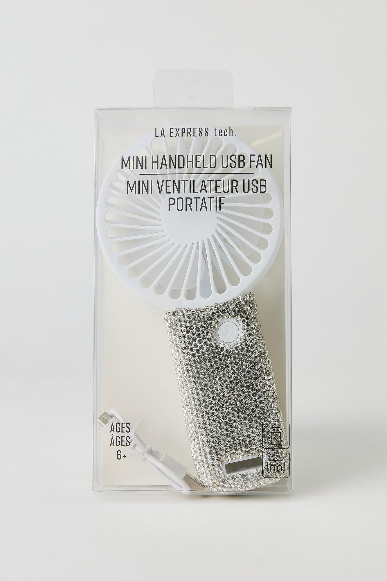 Rhinestone Handheld Mini Fan