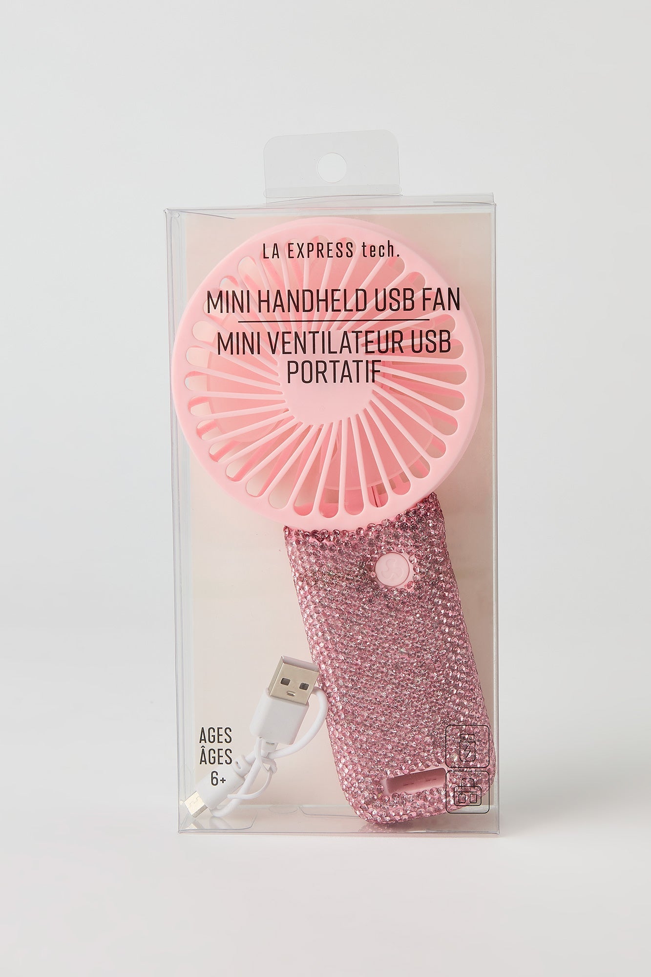 Rhinestone Handheld Mini Fan