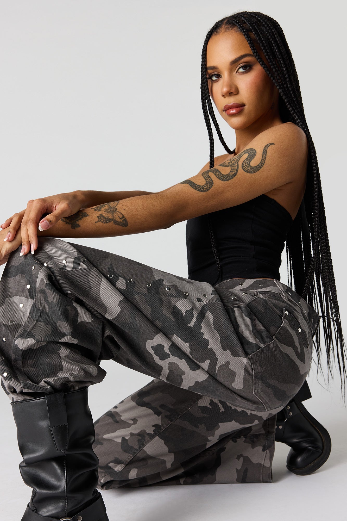 Studded Baggy Pant