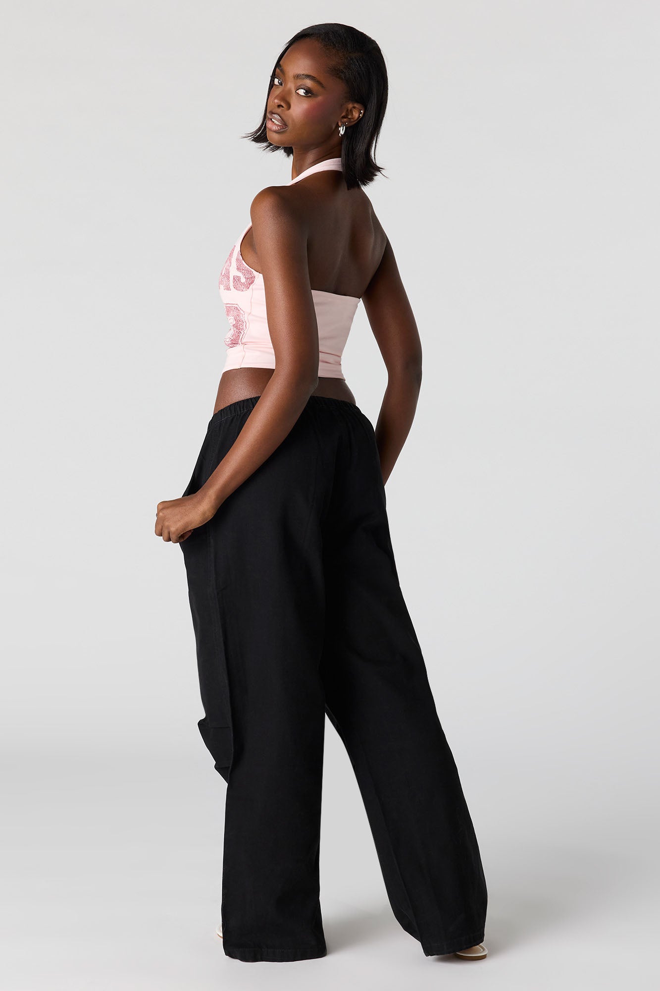 Drawstring Parachute Pant
