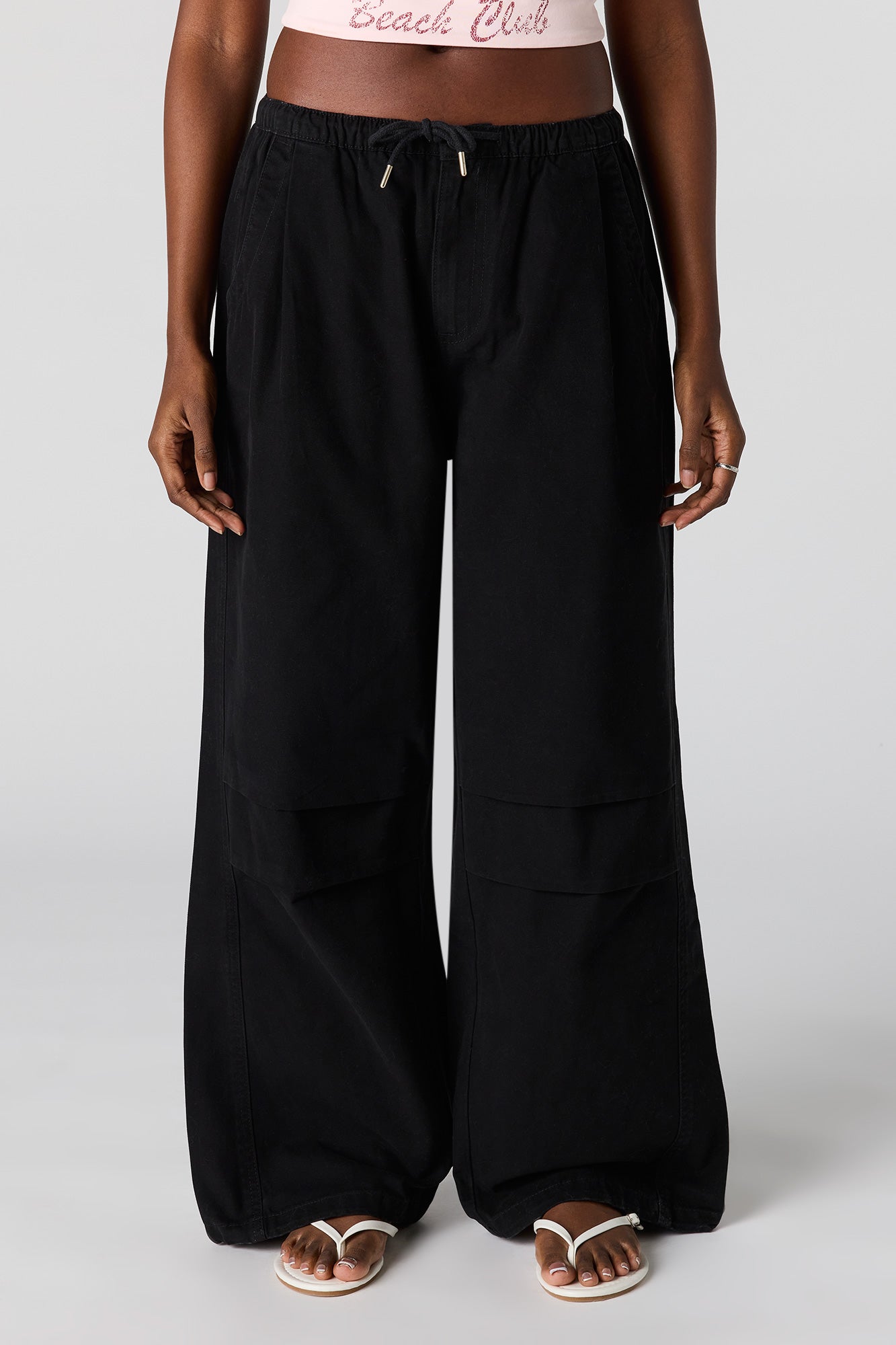 Drawstring Parachute Pant
