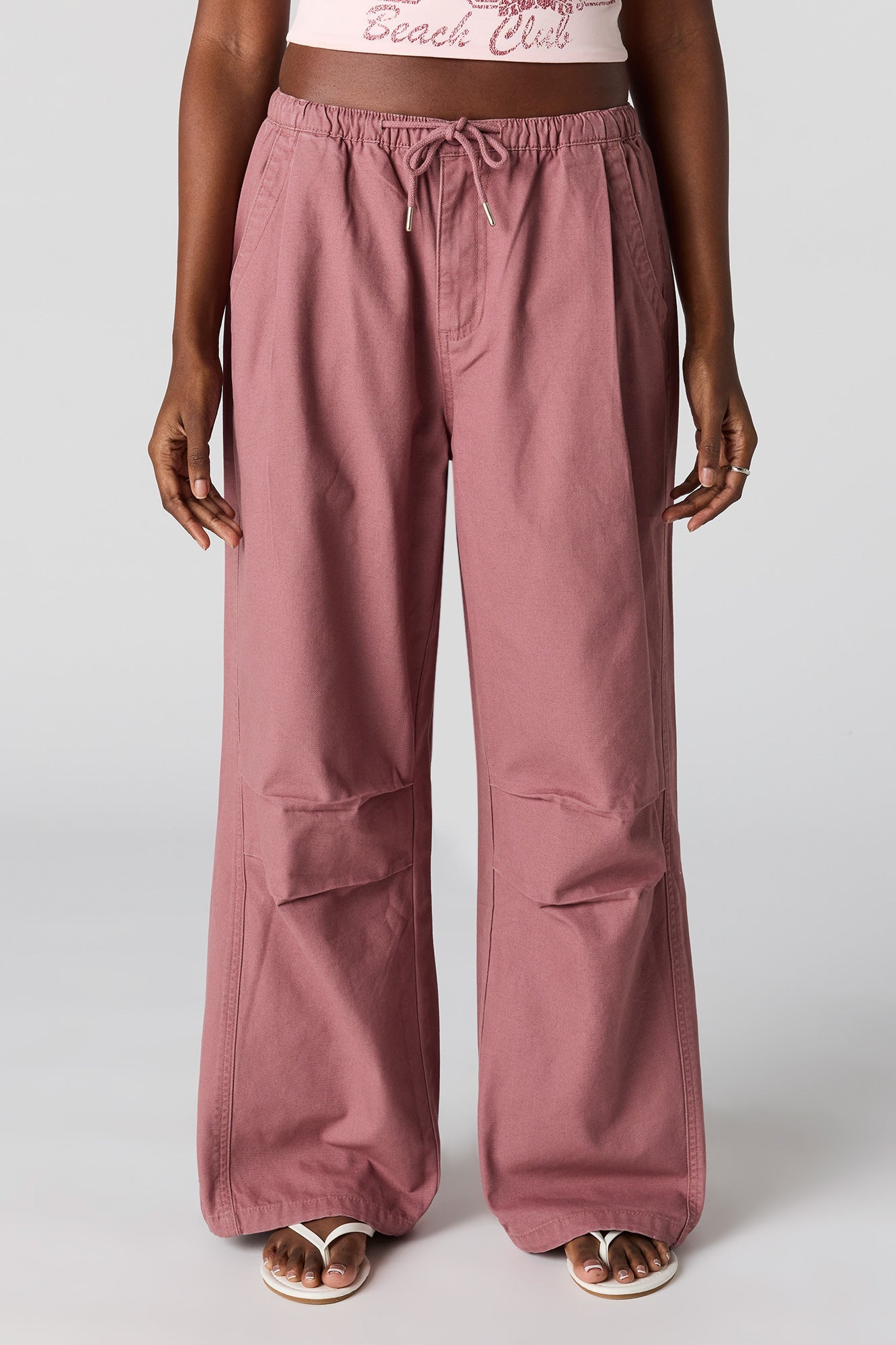 Drawstring Parachute Pant