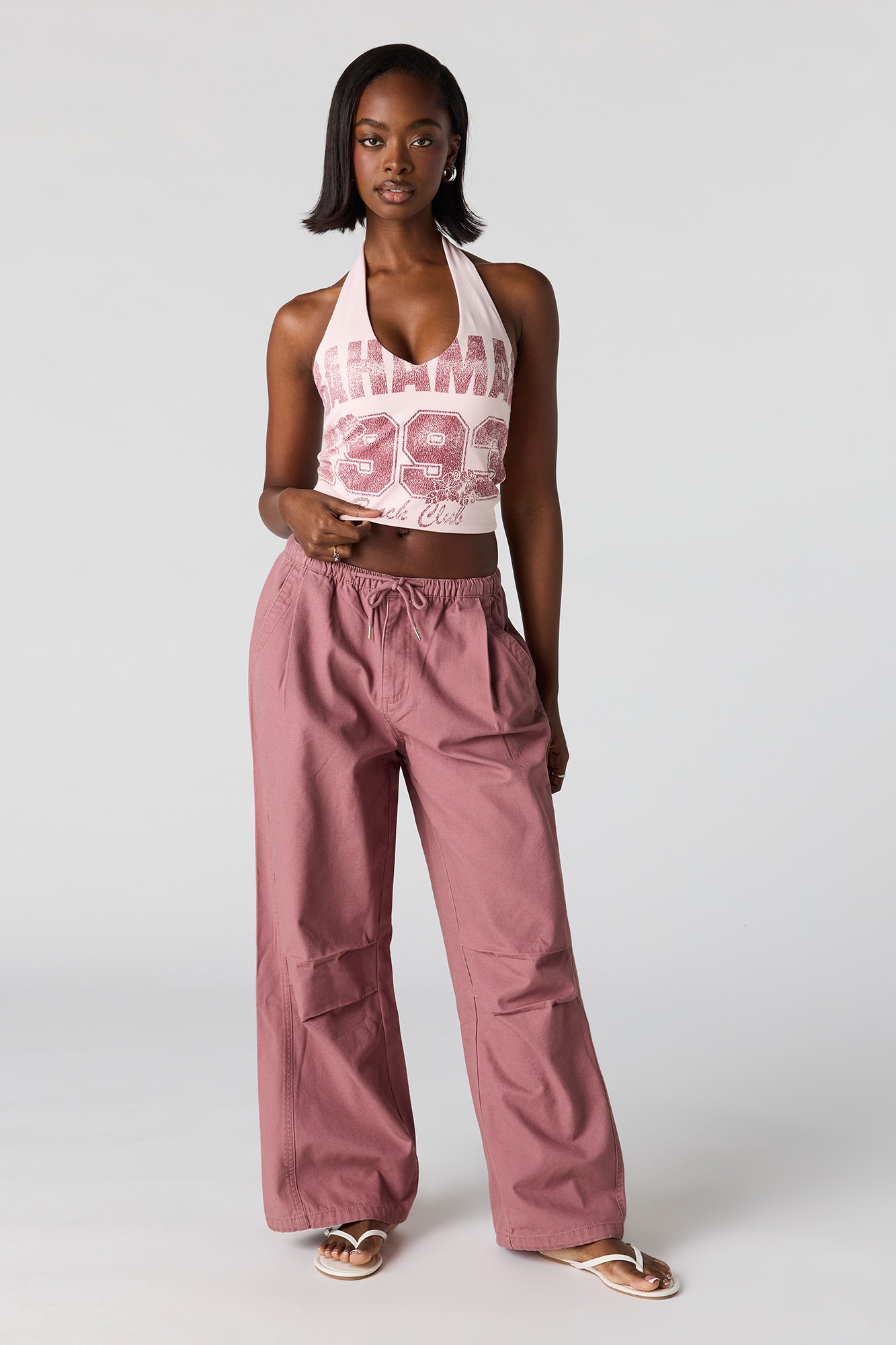 Drawstring Parachute Pant