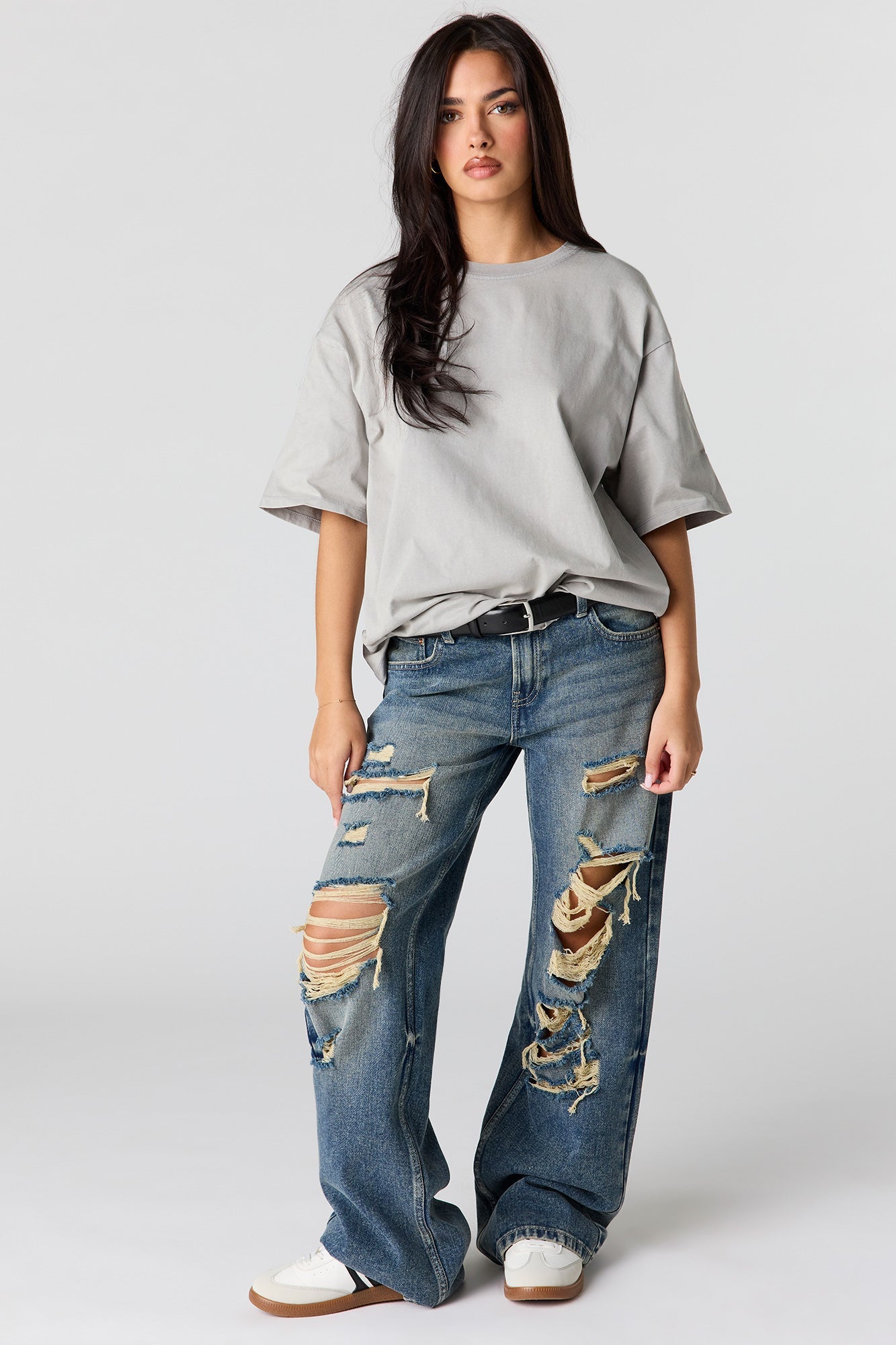 Brooklyn Ripped Low Rise Baggy Medium Jean