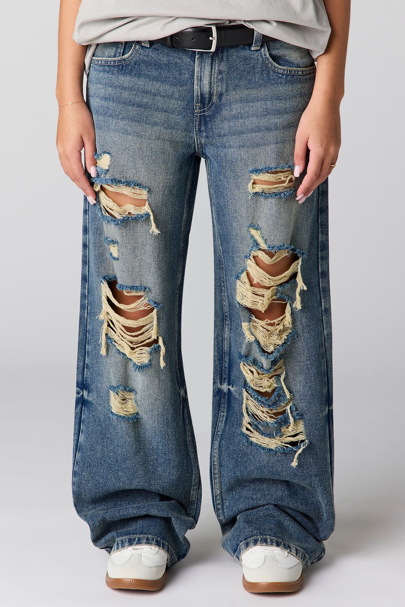 Brooklyn Ripped Low Rise Baggy Medium Jean