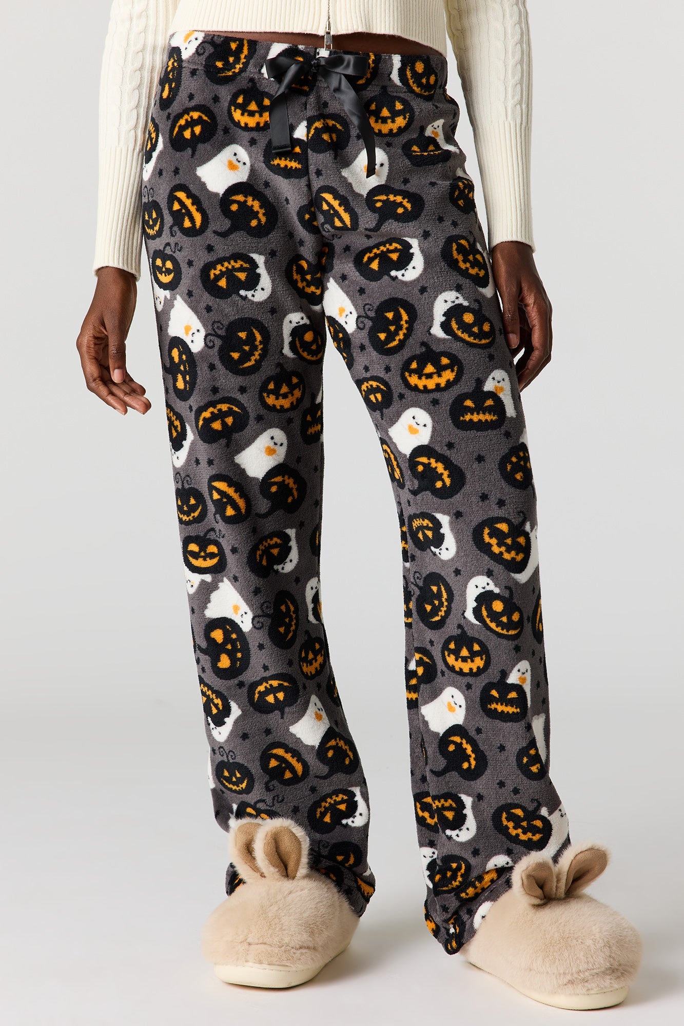 Halloween Print Plush Pajama Pant