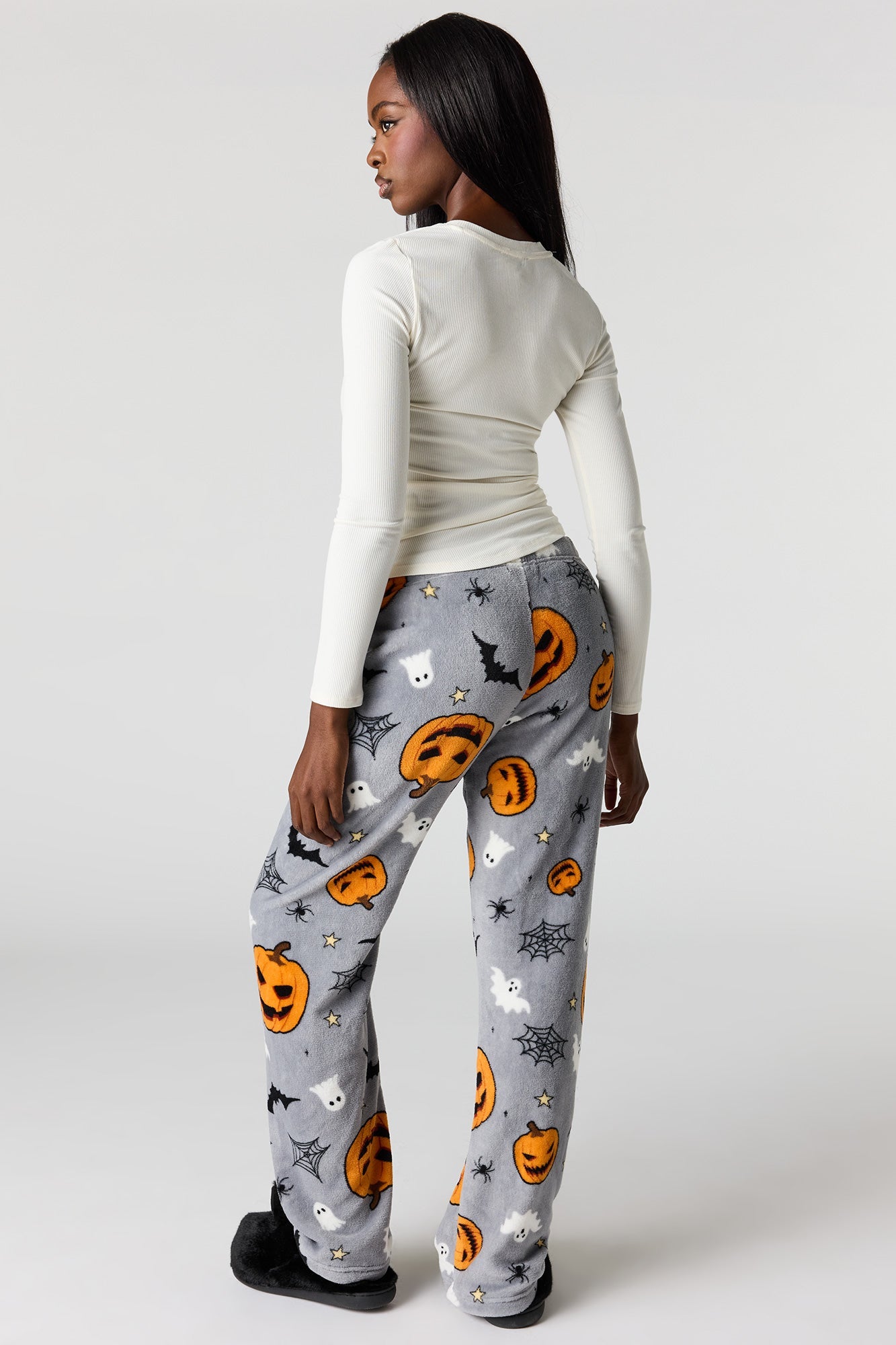 Halloween Print Plush Pajama Pant