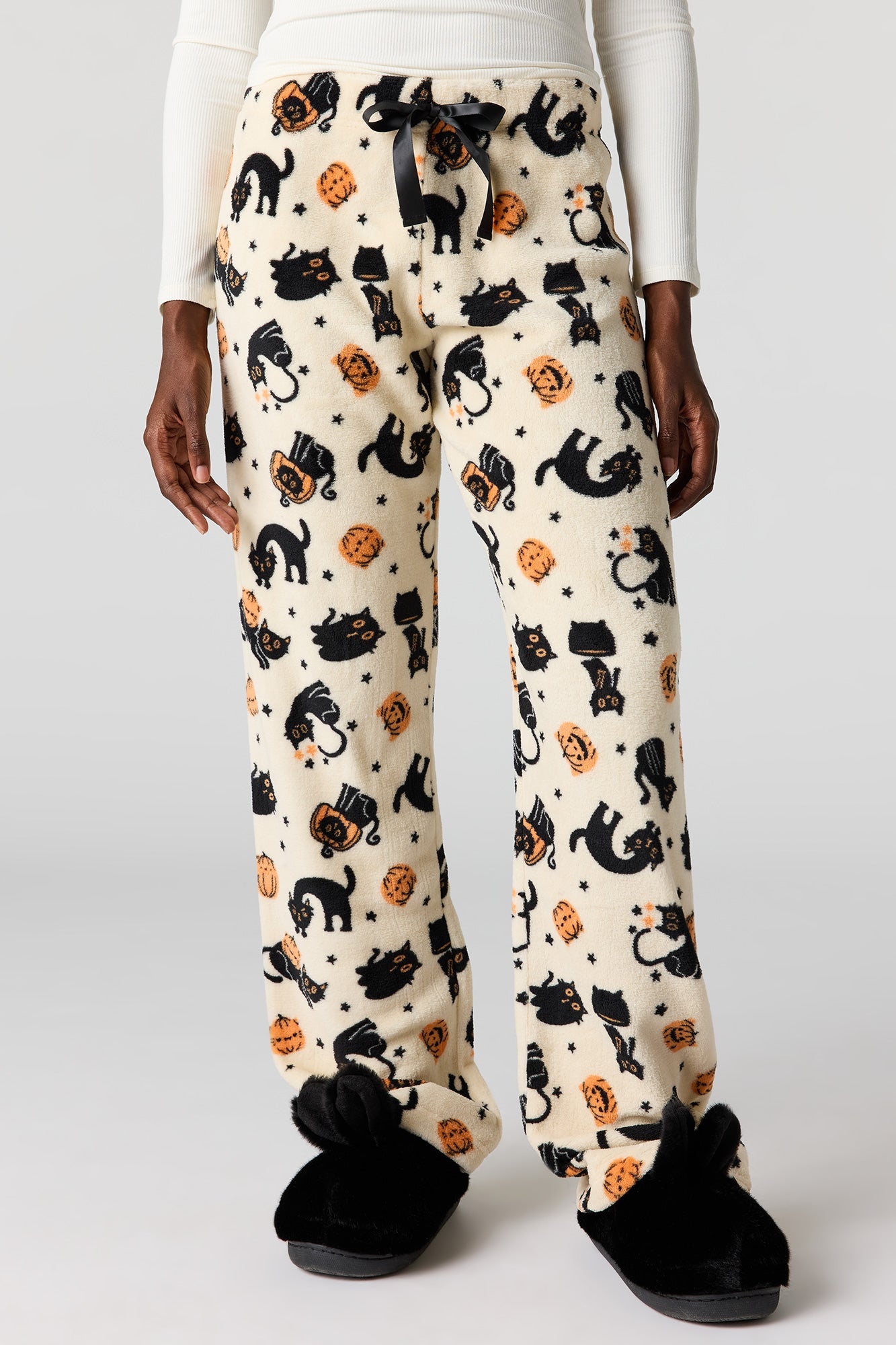 Halloween Print Plush Pajama Pant