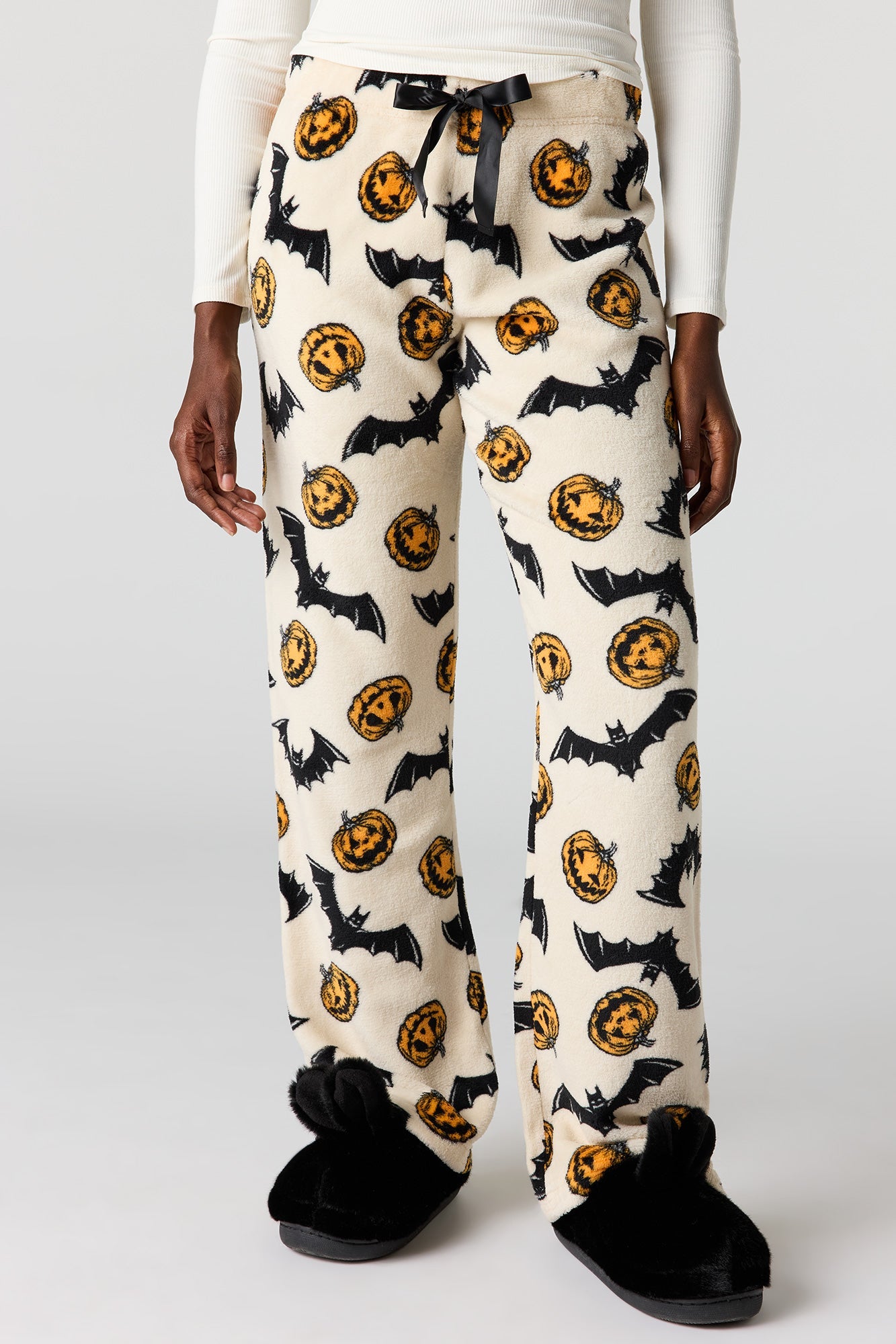 Halloween Print Plush Pajama Pant
