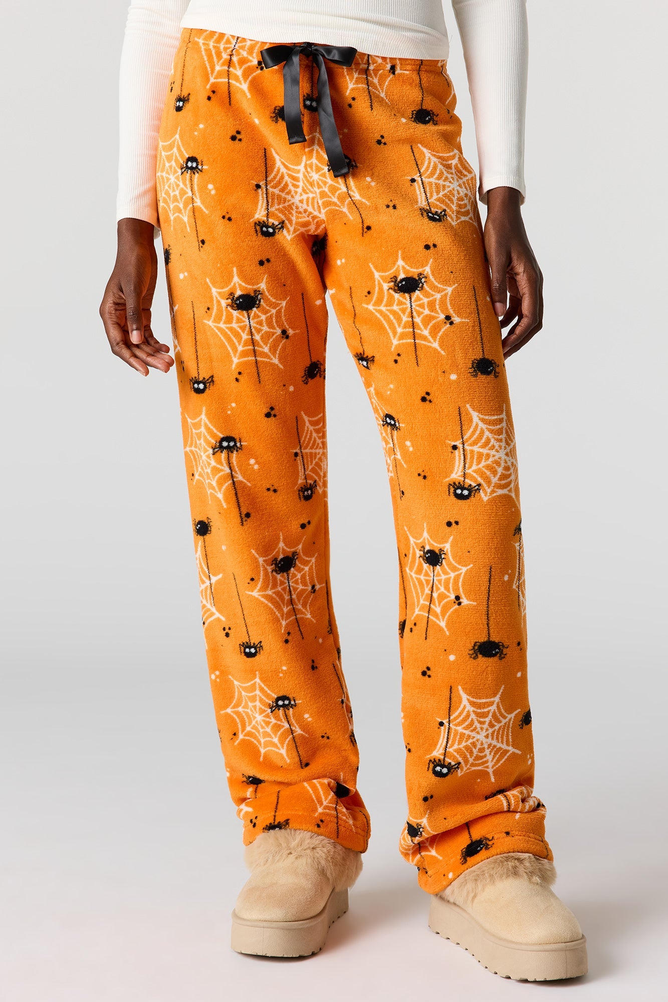 Halloween Print Plush Pajama Pant